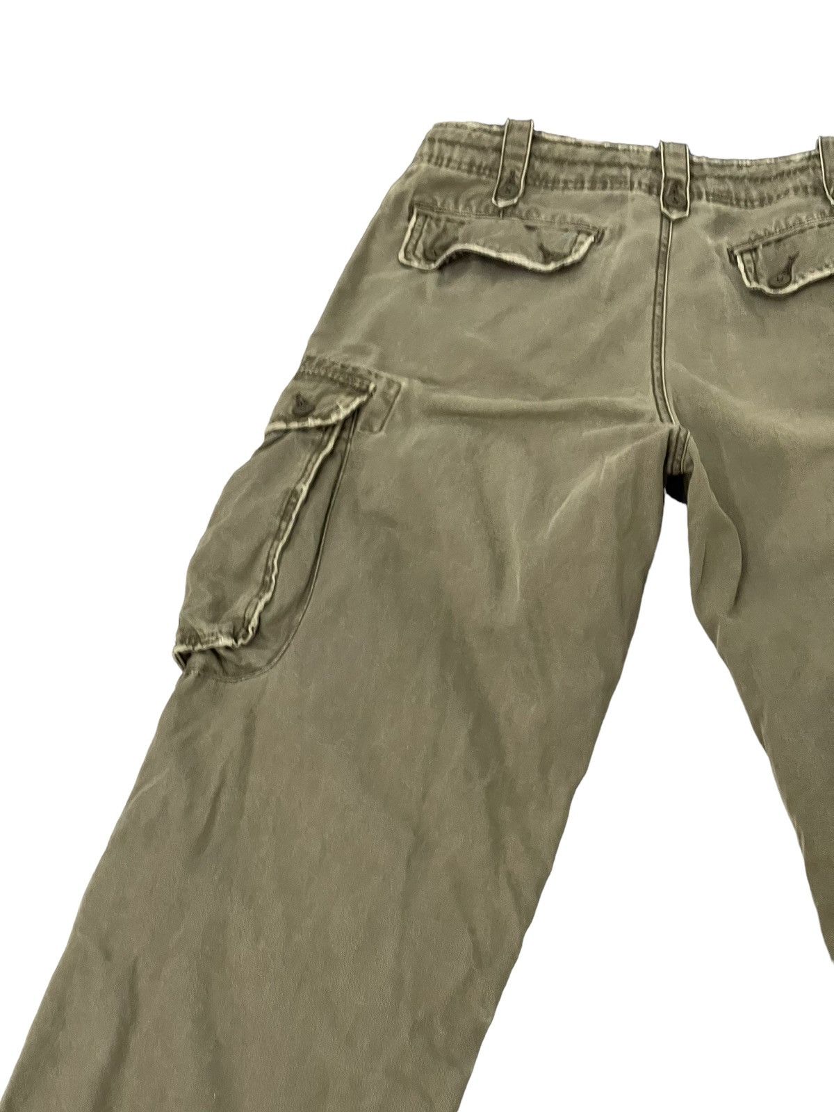 Japanese Brand Wide Cargo Sunny Cloud Cotton Canvas Military 7🟦2 Size US 31 - 15 Thumbnail