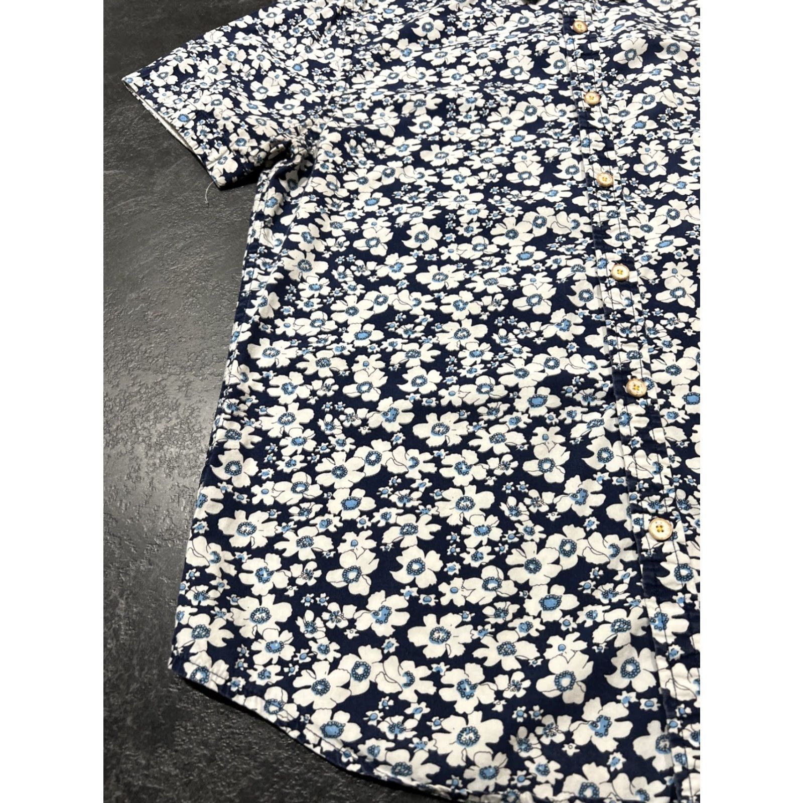 Denime VINTAGE Denim & Flower Ricky Singh Men L Short Sleeve Casual Shirt Tropical Floral Cotton Button-Up Size US L / EU 52-54 / 3 - 2 Thumbnail