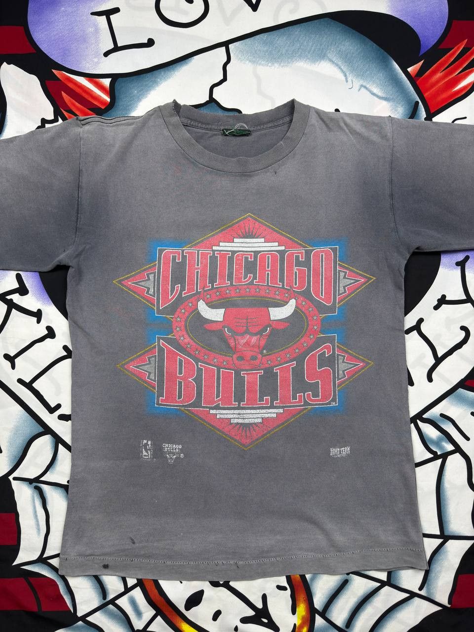 NBA 90s rare CHICAGO BULLS Home Game t-shirt basketball Size M Size US M / EU 48-50 / 2 - 1 Thumbnail