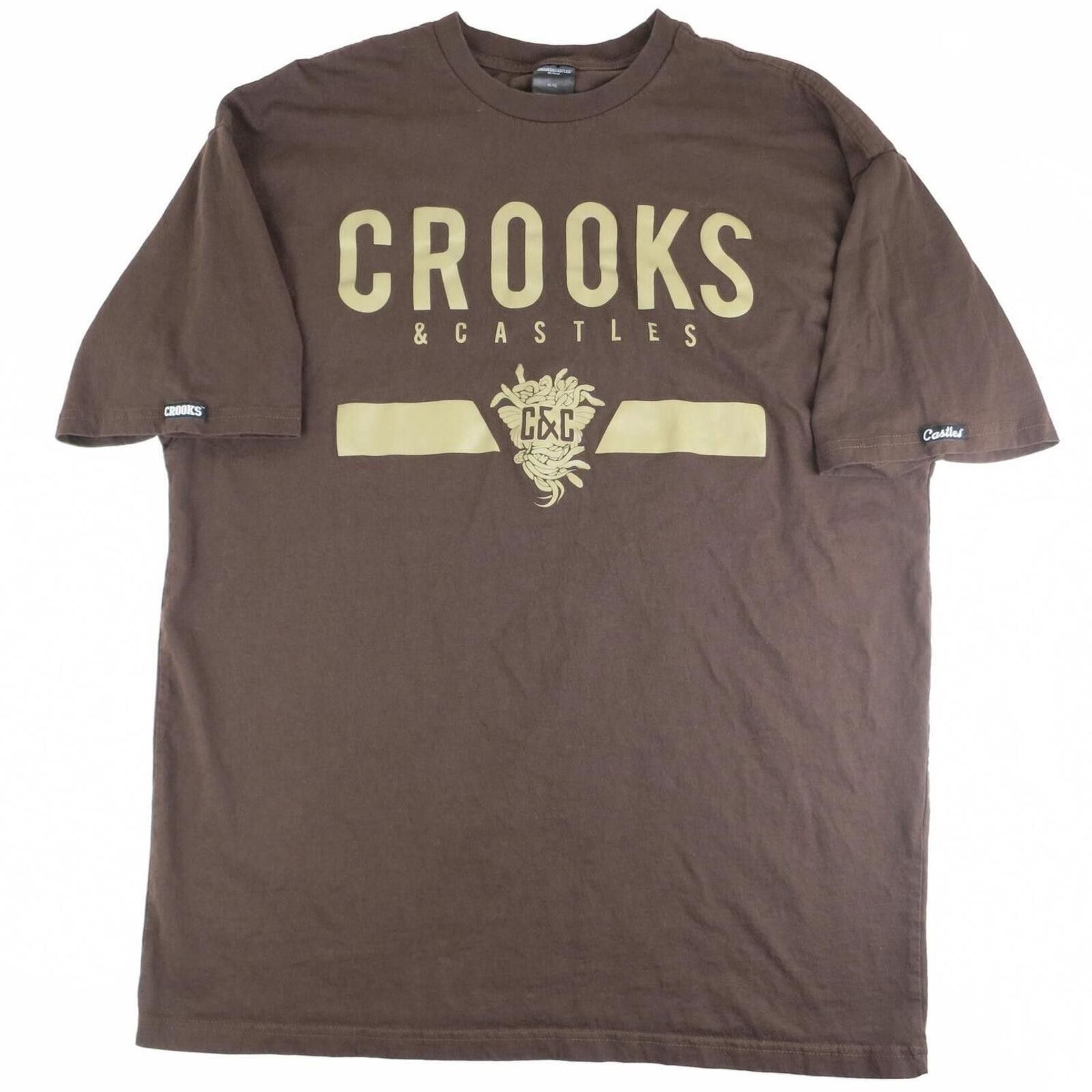 Crooks & Castles Crooks & Castles Brown Graphic T-Shirt Size US XL / EU 56 / 4 - 1 Thumbnail