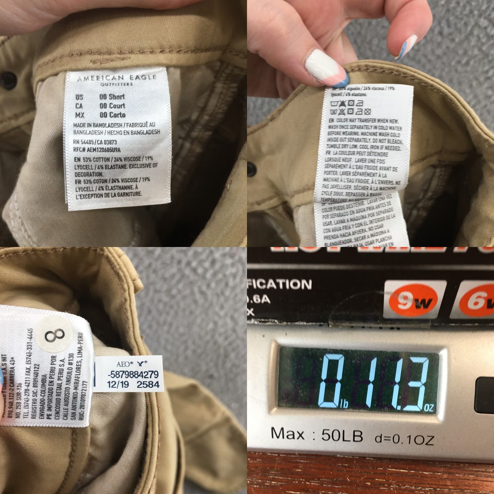 American Eagle Outfitters American Eagle Jegging Pants Womens 00 Short Beige Cotton Blend Jeans Skinny Bottoms Mens? No Size 32" / US 10 / IT 46 - 10 Thumbnail