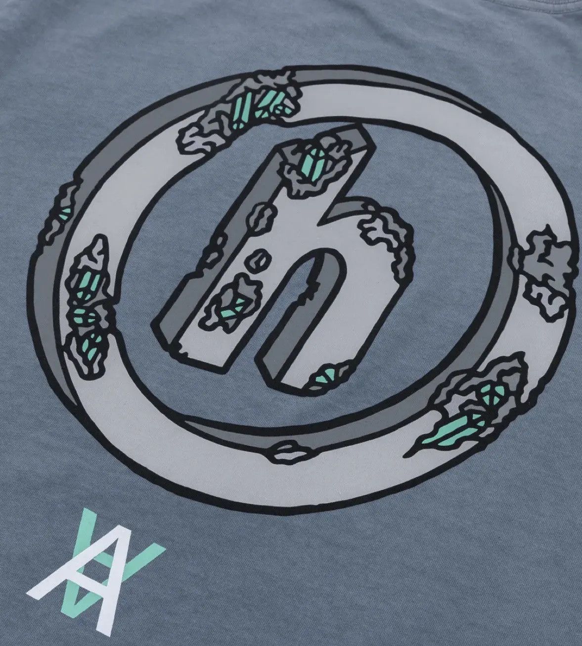 Daniel Arsham × HIDDEN Daniel Arsham x Hidden Eroded H Logo Tee Vintage Wash Blue Size US L / EU 52-54 / 3 - 4 Thumbnail
