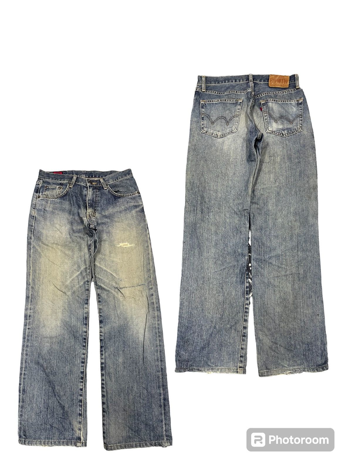 VINTAGE EDWIN 503 DISTRESSED JEANS 29x33