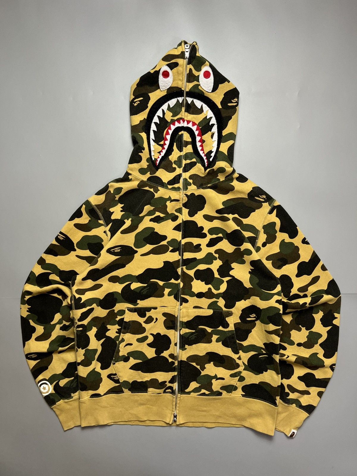 Bape Vintage Bape Shark PONR FullZipper Hoodie Size US L / EU 52-54 / 3 - 1 Thumbnail