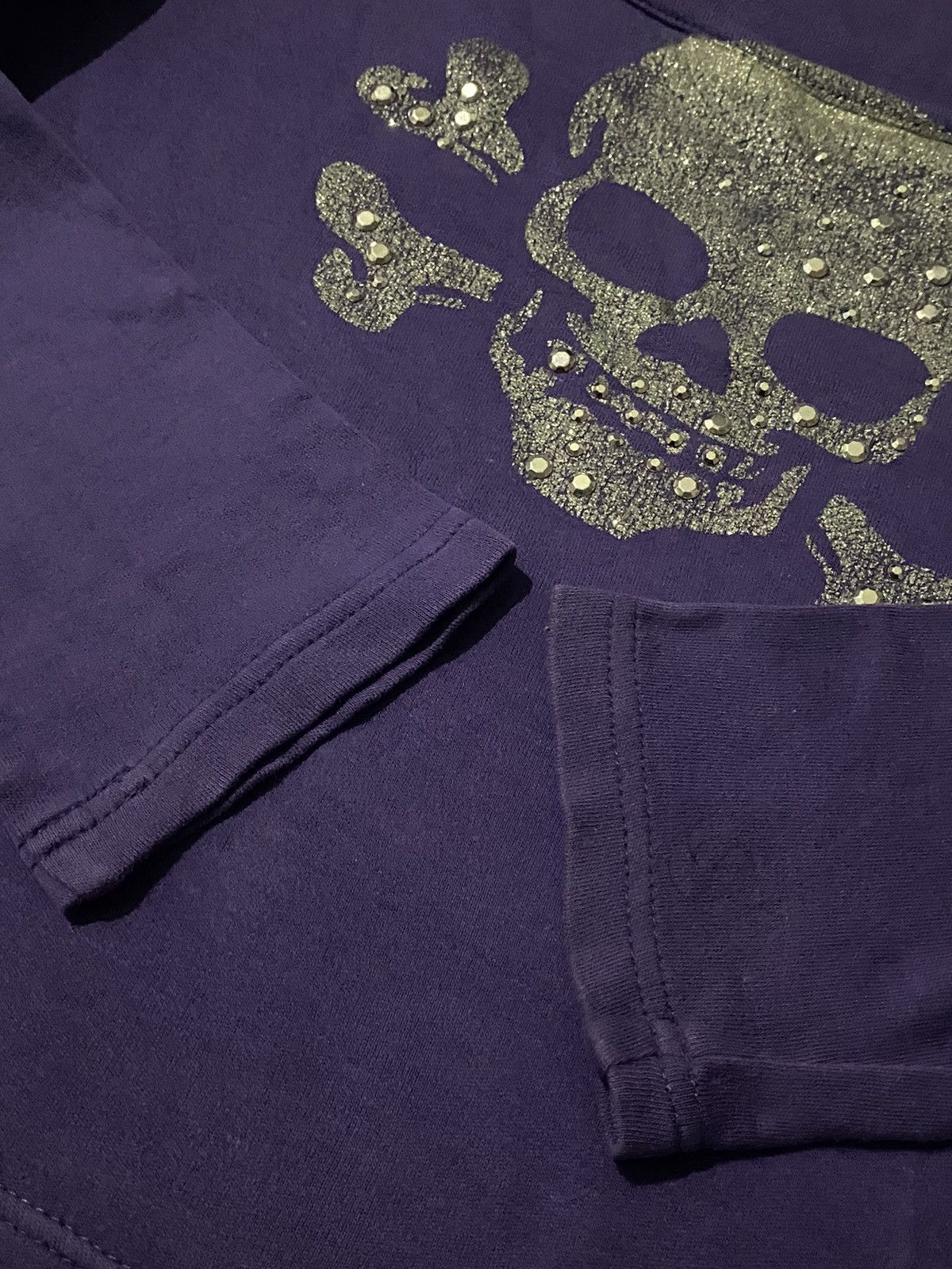 Japanese Brand CHAP - 02 JAPAN DIAMOND SKULL PUNK CROP LONGSLEEVE TEE Size S / US 4 / IT 40 - 6 Thumbnail