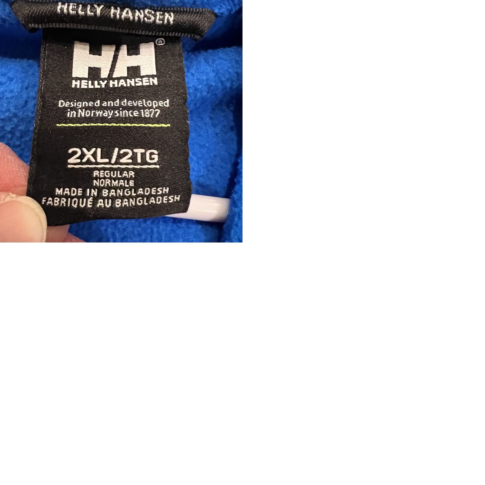 Helly Hansen Helly Hansen Polartec Fleece Mens 2XL Zip 1/4 Embroidered Logo Blue 100% Polyester Raglan Sleeve Mock Neck Pullover Casual Ski Daywear Mens Size US XXL / EU 58 / 5 - 9 Thumbnail