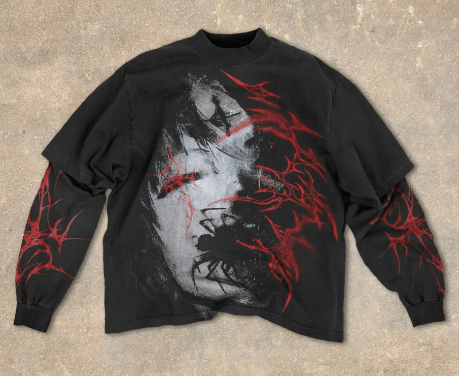 Japanese Brand Gothic Fake Two Piece Long Sleeve Size US L / EU 52-54 / 3 - 1 Thumbnail