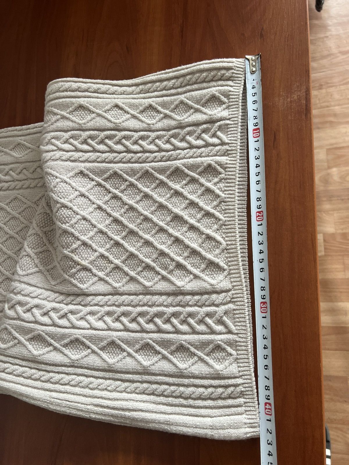 Max Mara Max Mara Cream Cable Knit Aran sweater dress wool blend Size S / US 4 / IT 40 - 15 Thumbnail
