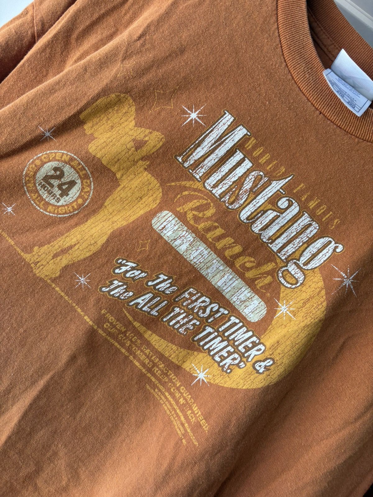 Vintage Vintage Mustang Ranch Brothel Tee Size US XXL / EU 58 / 5 - 2 Thumbnail