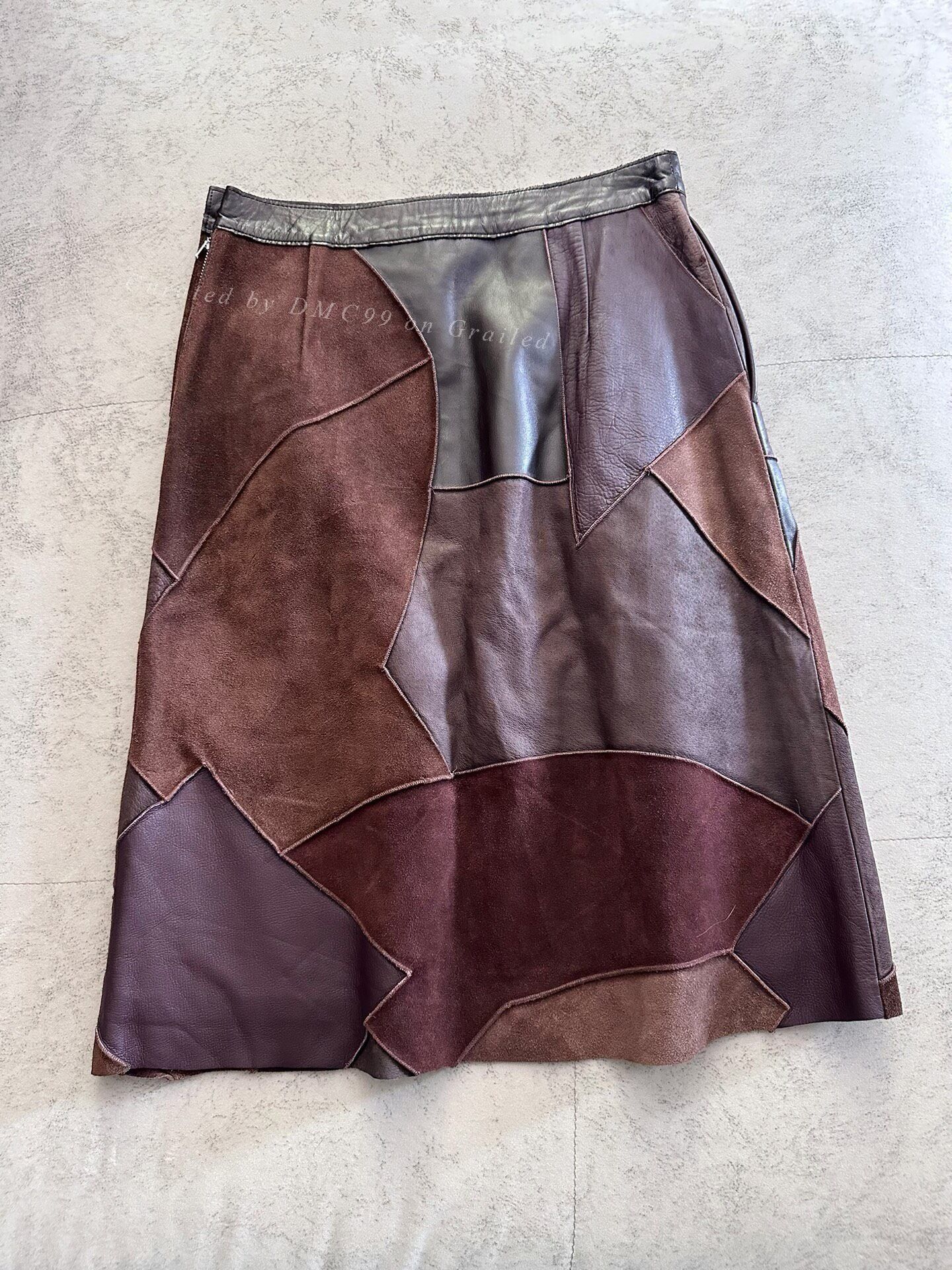 Rei Kawakubo Comme des Garçons Tricot Leather Skirt Size 36" / US 14 / IT 50 - 1 Thumbnail