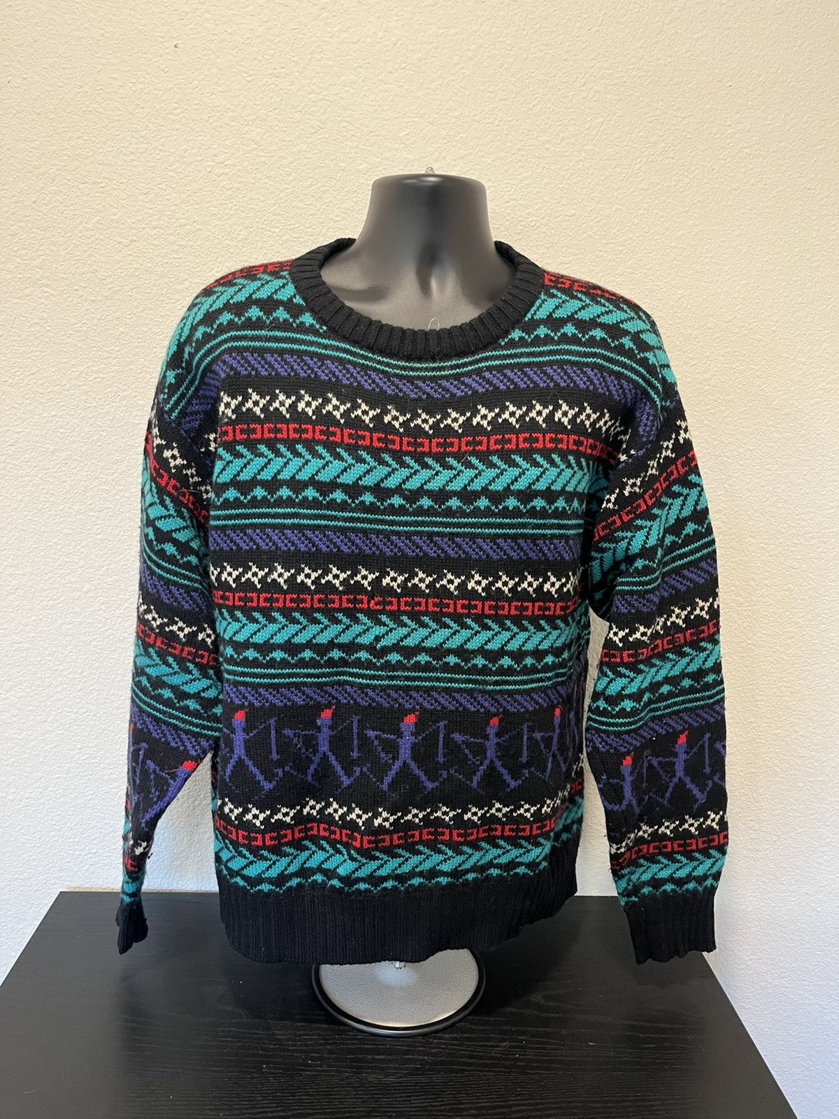 Columbia × Vintage Vintage 90s Columbia fleece knit sweater Size US L / EU 52-54 / 3 - 1 Thumbnail