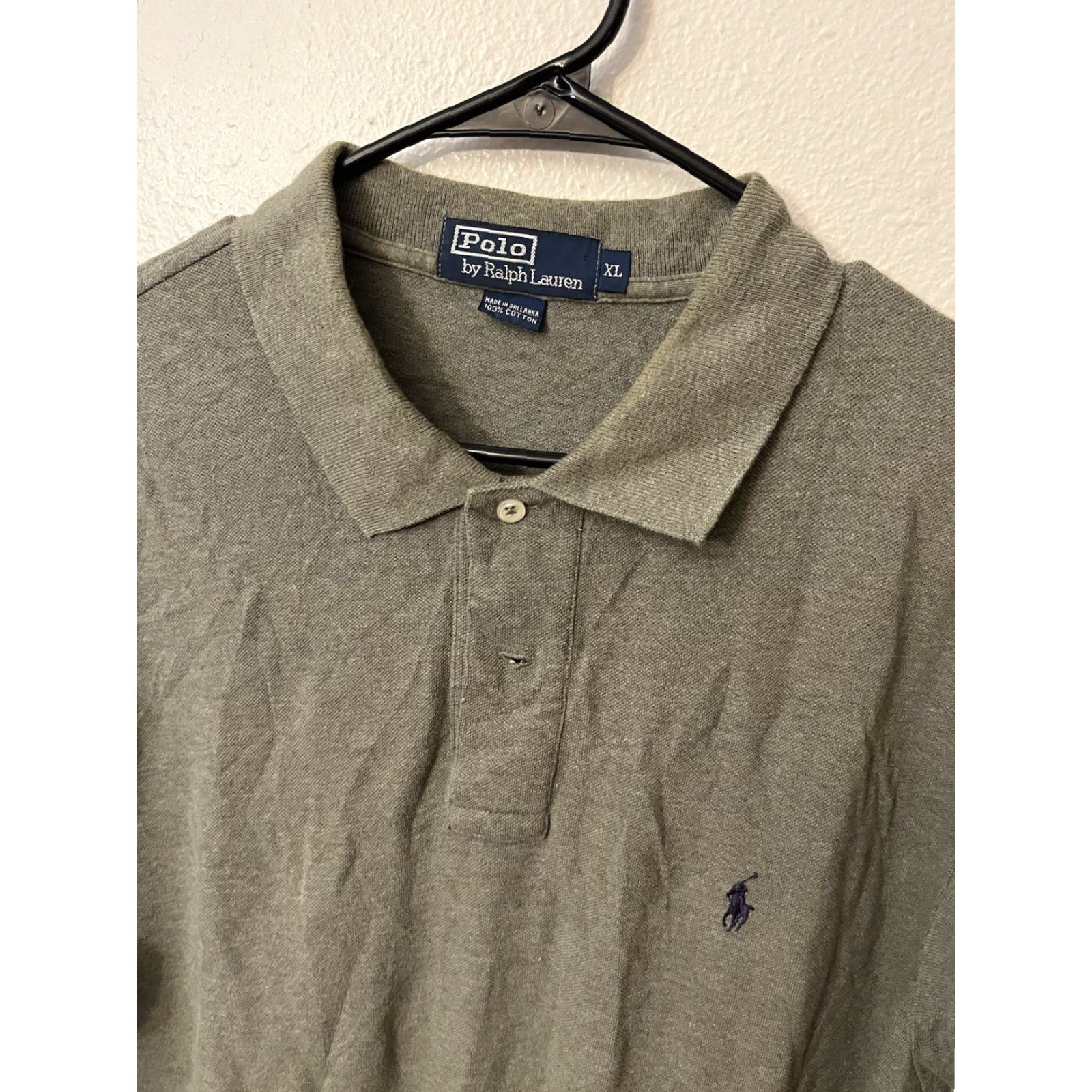 Polo Ralph Lauren Polo Ralph Lauren Polo Shirt Mens Solid Green XL Vintage Pony Logo 90s Classic Shirt Size US XL / EU 56 / 4 - 2 Thumbnail