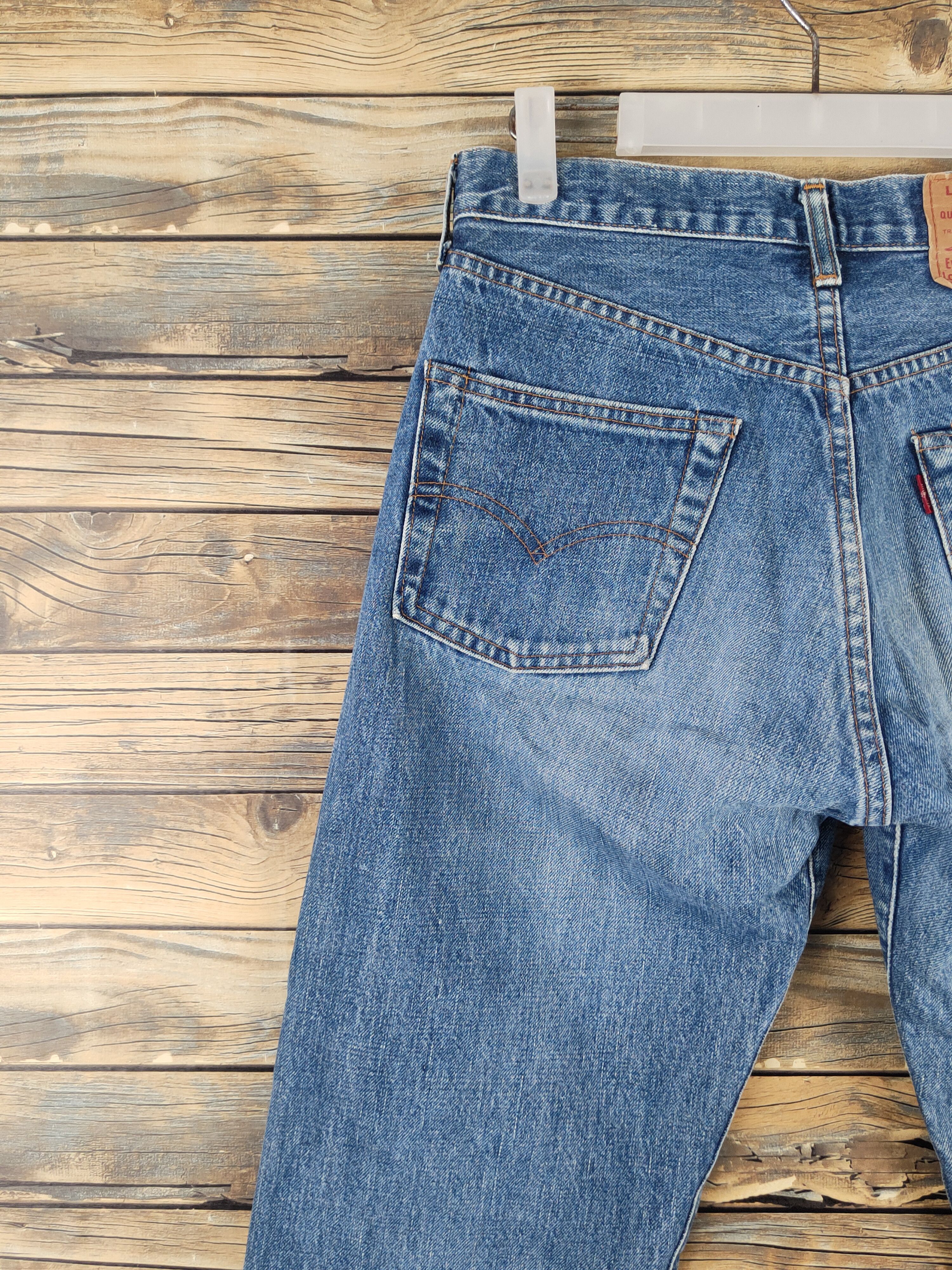 Levi's 502 Levi's big E Selvedge Ripped denim Jeans #W2261 Size US 30 / EU 46 - 8 Thumbnail