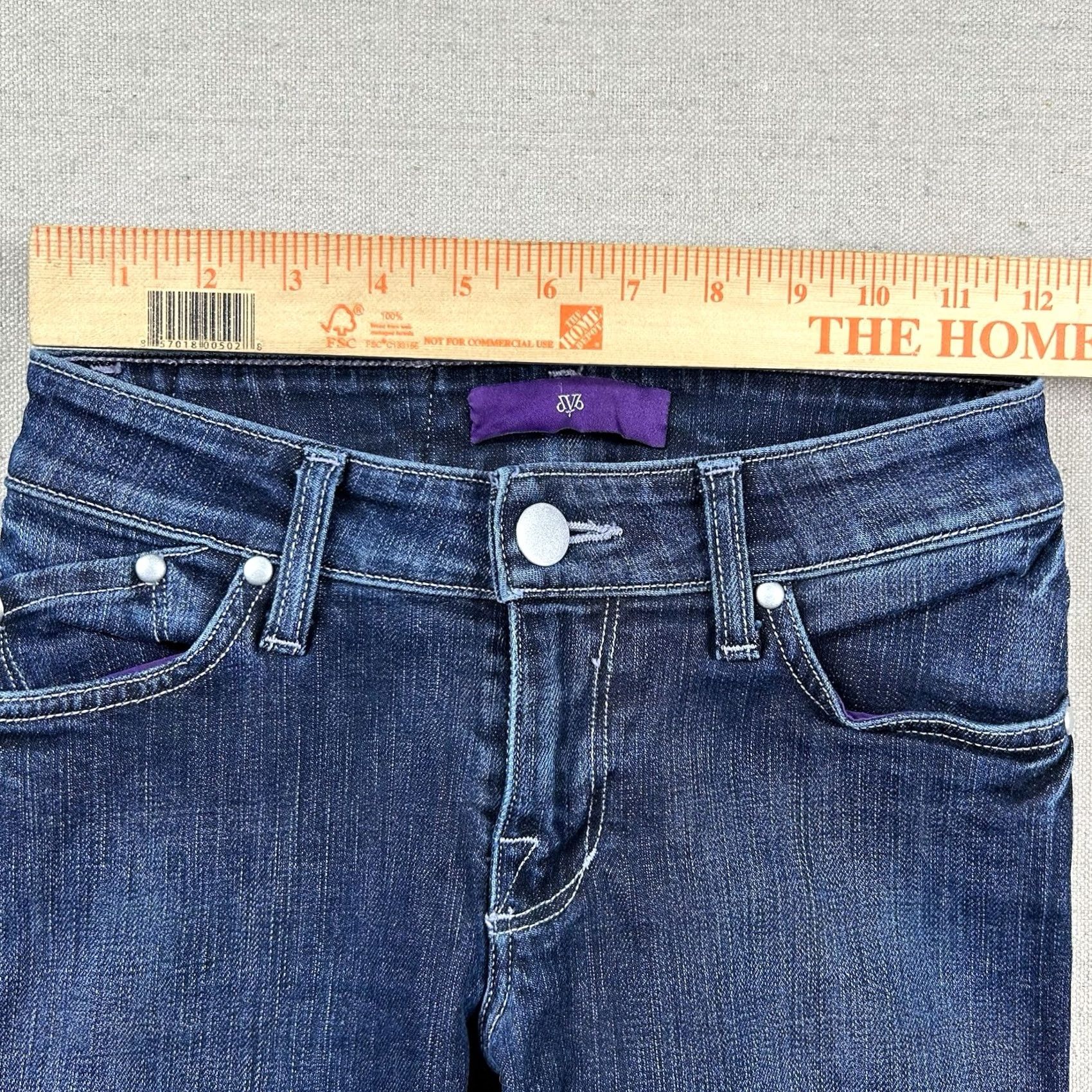 Victoria Beckham VINTAGE Victoria Beckham Jeans Womens 24x35 Tall Long Skinny Dark Denim DVB4SWSIG Jeans Women Tall 24 Blue Denim by Victoria Beckham Slim 5-Pocket Size 42" / US 20 - 7 Thumbnail