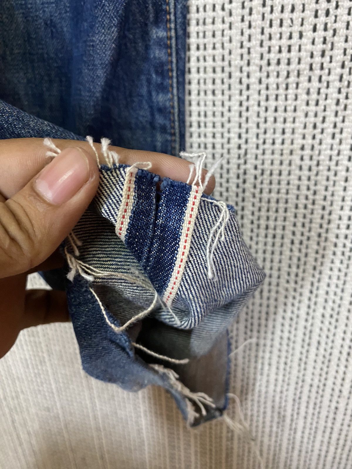 Levi's ‼️VINTAGE LEVIS BIG E 551zxx SELVEDGE DENIM DISTROY‼️ Size US 32 / EU 48 - 10 Thumbnail