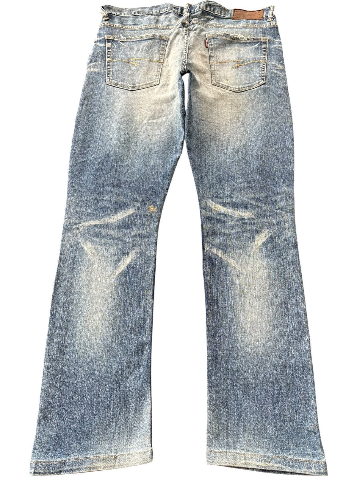 JACKROSE Vintage Japanese Jackrose Faded Wash Distress Slim Jeans Size US 34 / EU 50 - 2 Thumbnail