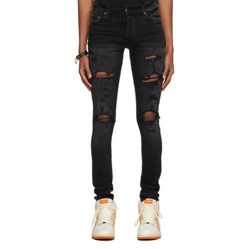 Amiri o1gr1nt0426 Thrasher Plus Jeans in Aged Black Size US 36 / EU 52 - 4 Thumbnail