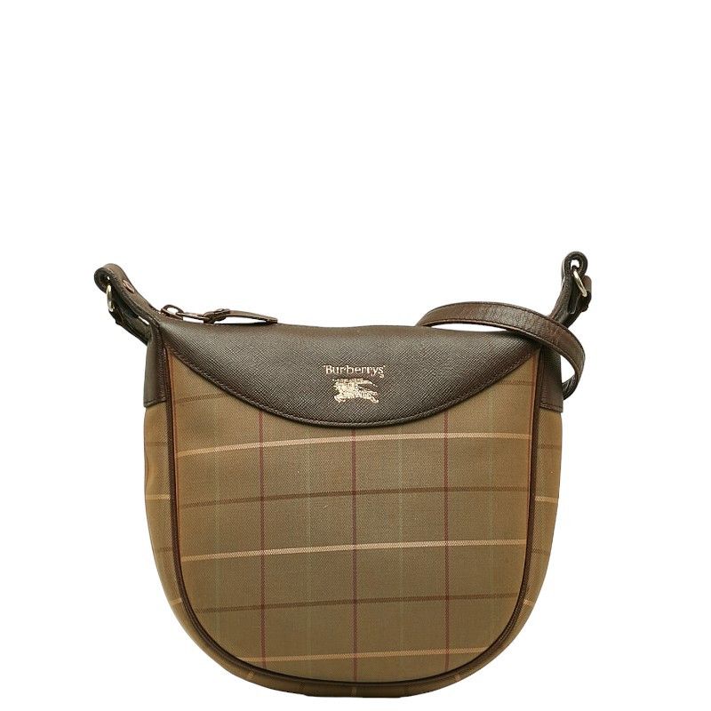 image of Burberry Nova Check Shoulder Bag in Brown, Women's