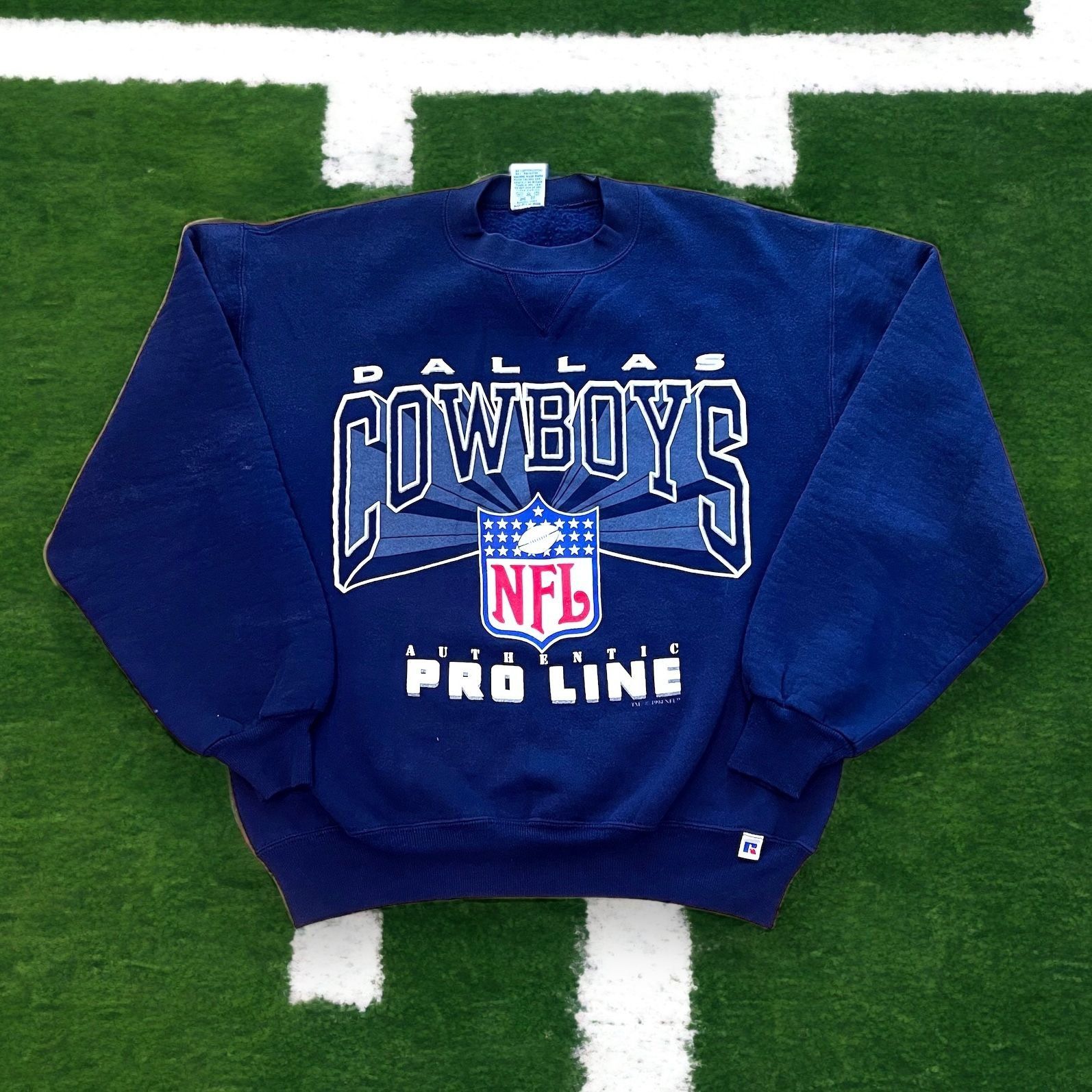 Logo Athletic Pro Line Dallas Cowboys M Double Sided NFL Crewneck Sweatshirt  Vtg