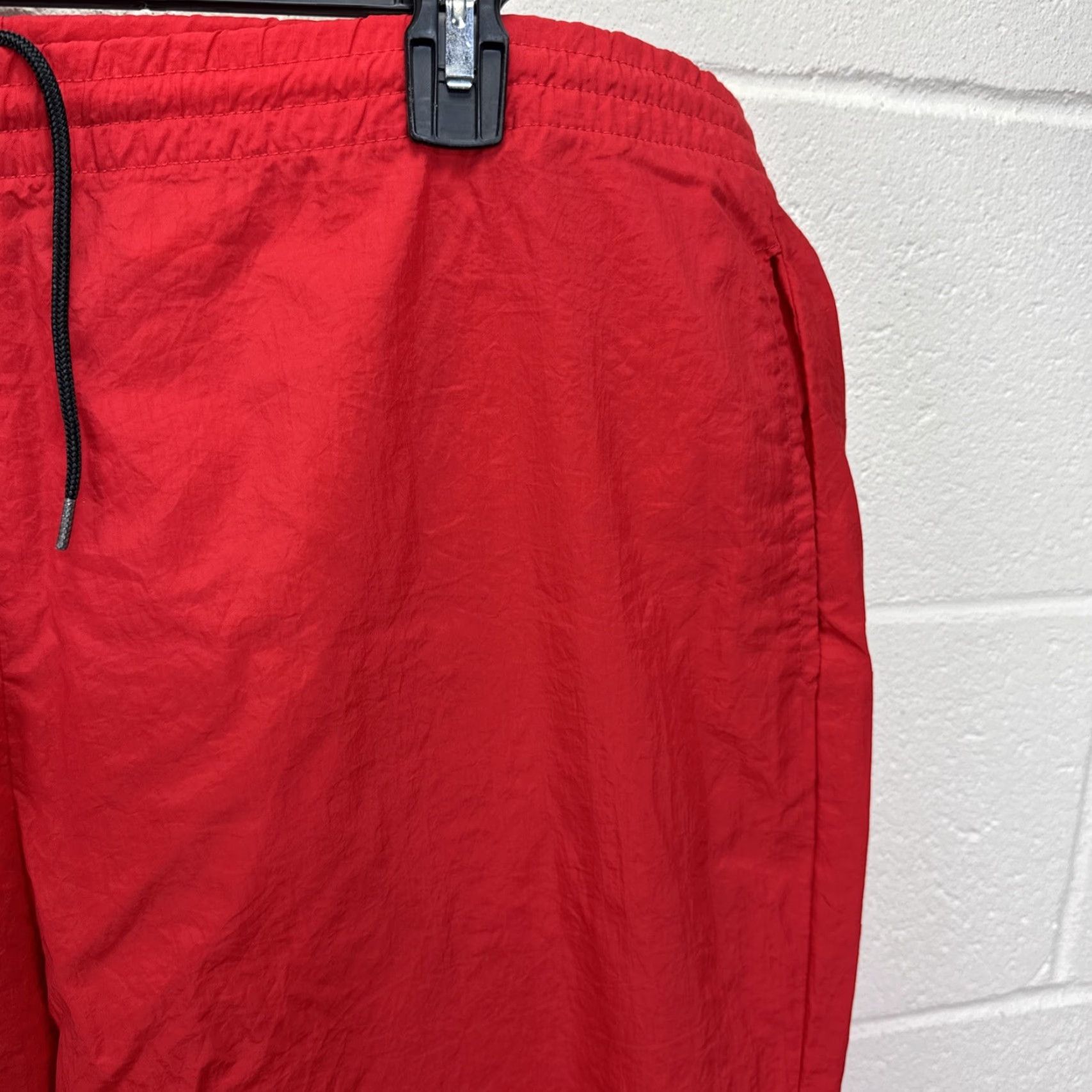 Marlboro VINTAGE Marlboro Adventure Team Red Track Pants XL Men's Nylon Windbreaker Pockets Elastic Waist Tapered Leg 90s USA Cowboy Retro Size US 36 / EU 52 - 3 Thumbnail