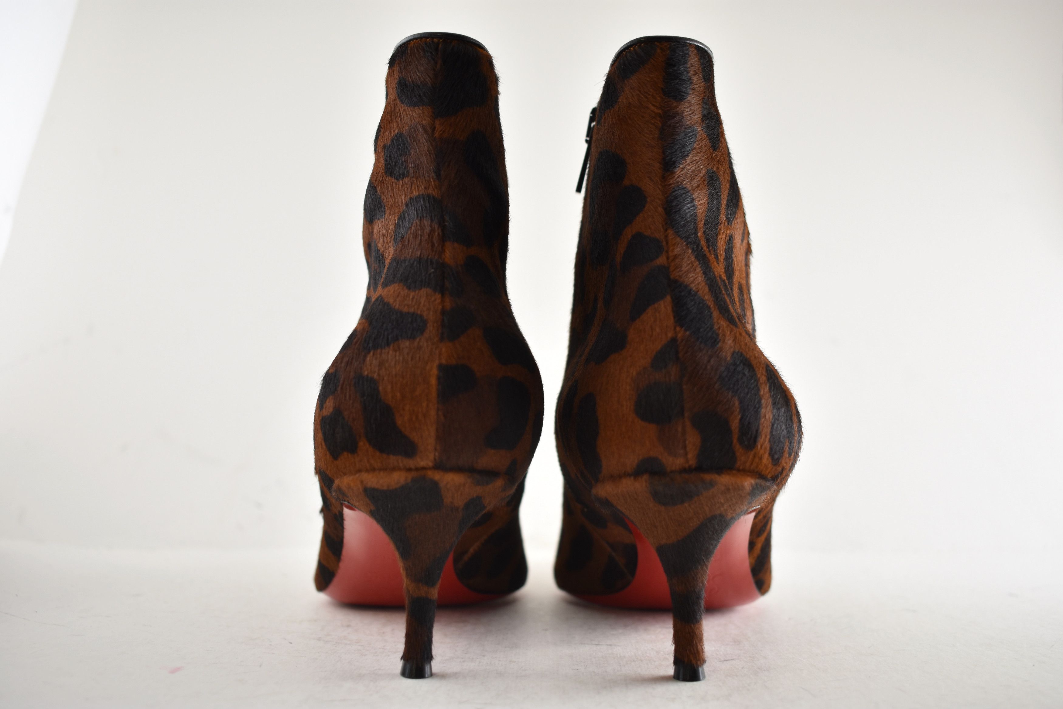 Christian Louboutin So Kate Booty 55 Black Leopard Pony Short Ankle Bootie 40.5 Size US 10.5 / IT 40.5 - 11 Thumbnail