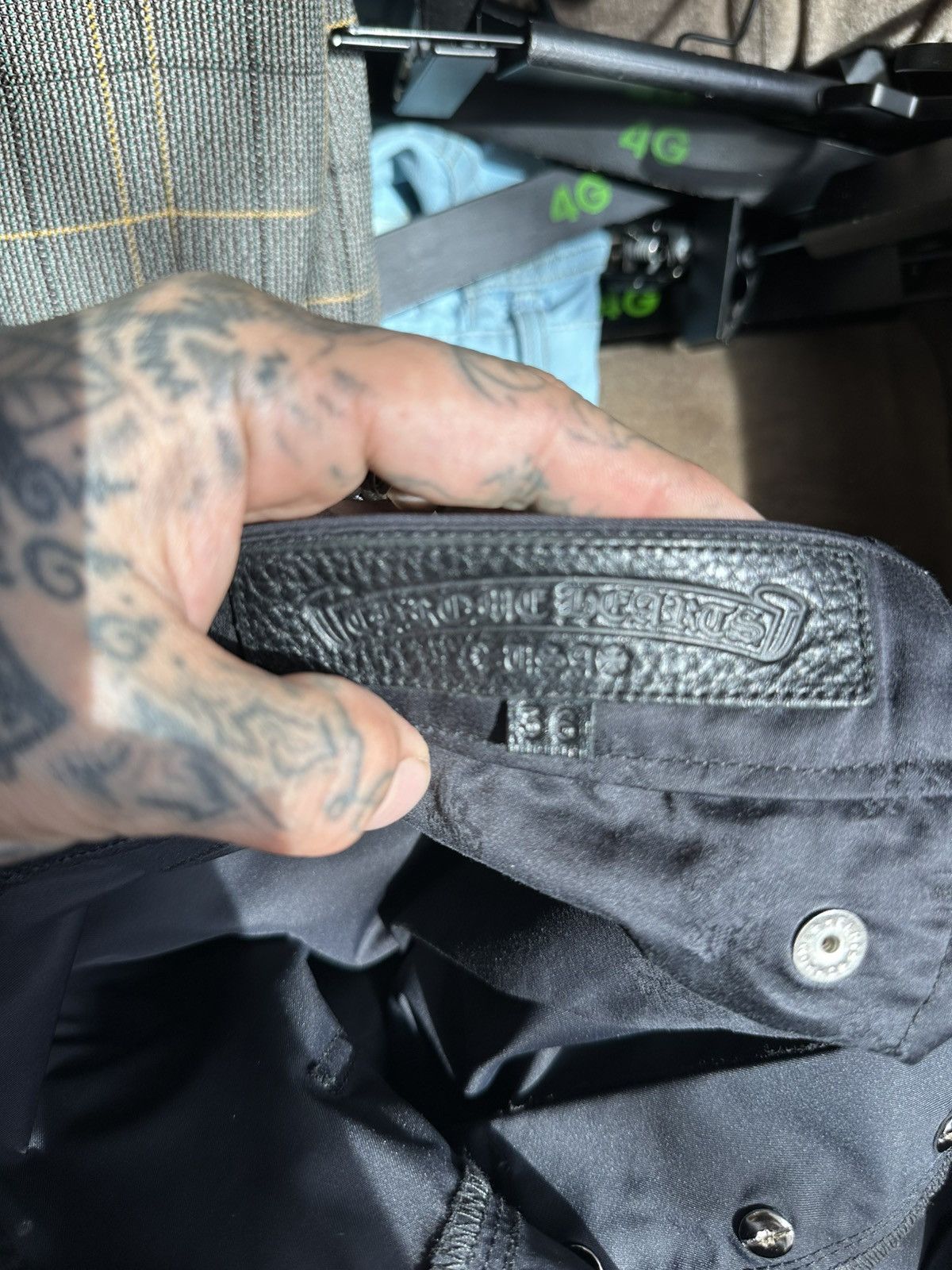 Chrome Hearts Chrome Hearts Nylon & Leather double knee pants mens jeans Size US 36 / EU 52 - 9 Thumbnail