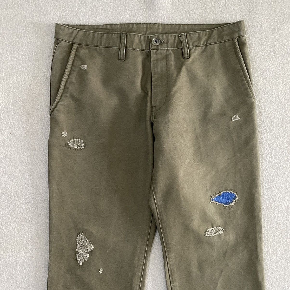 If Six Was Nine × Japanese Brand BG Japanese Brand Patchwork Distressed Pants w32 Size US 32 / EU 48 - 2 Thumbnail