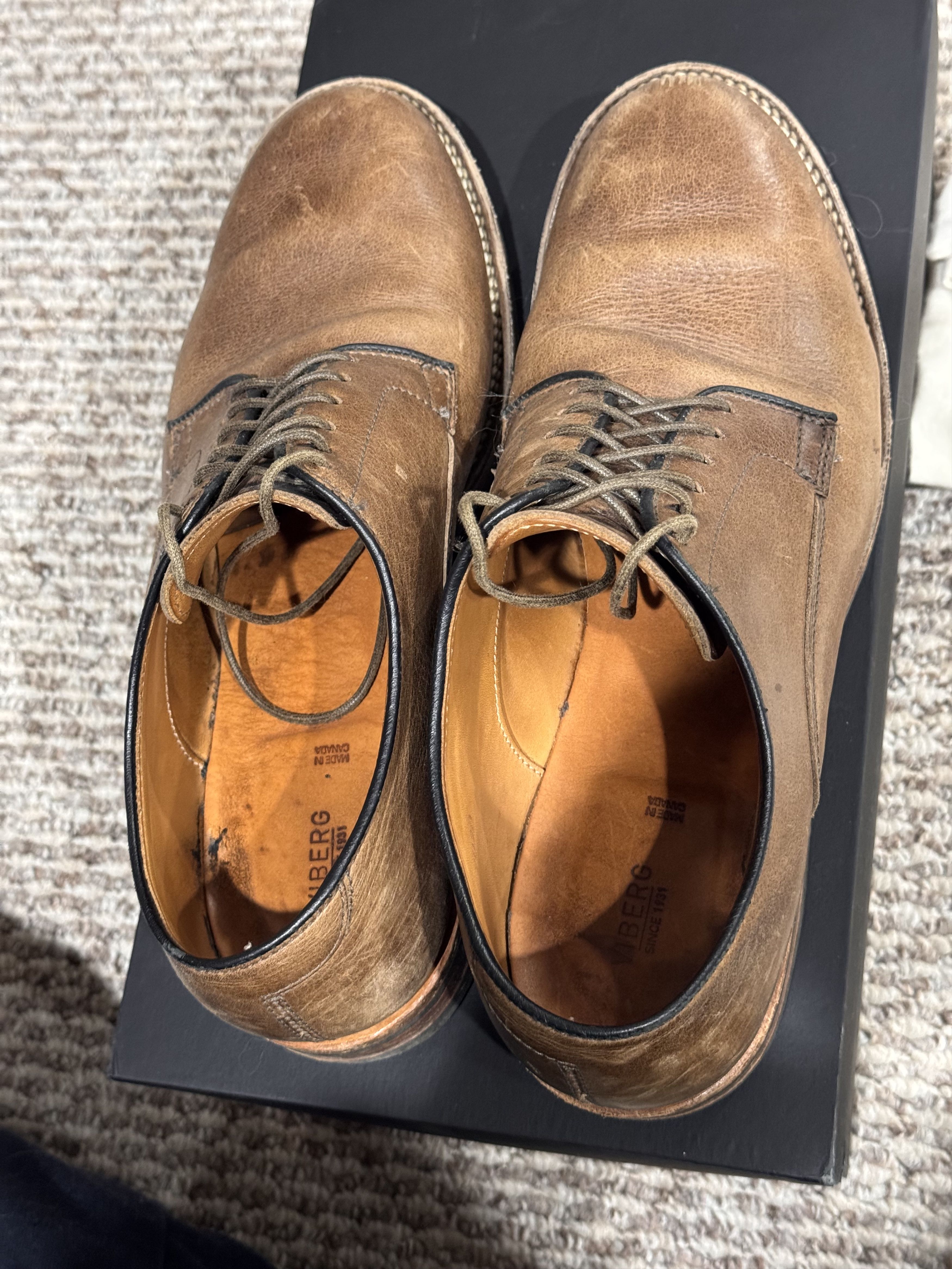 Viberg Derby Shoe Stone Oiled Calf Size US 7.5 / EU 40-41 - 8 Thumbnail