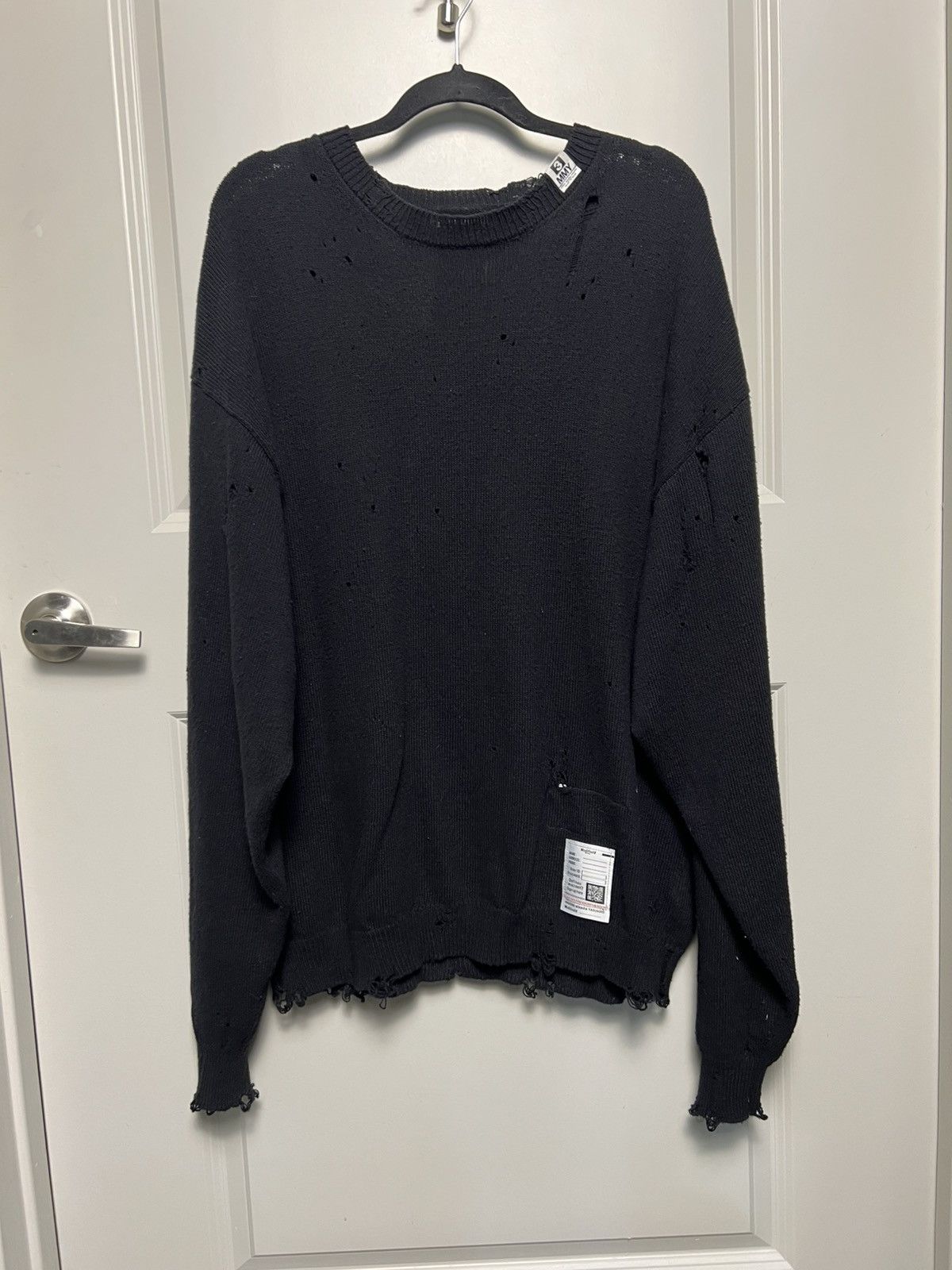 Maison MIHARA YASUHIRO Maison Mihara Yasuhiro Distressed Knit Sweater Size US M / EU 48-50 / 2 - 1 Thumbnail