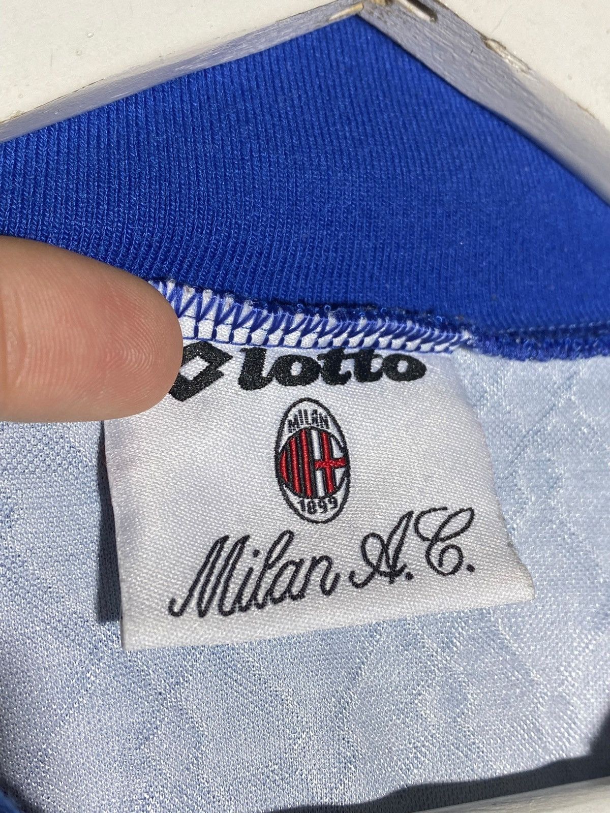 Lotto Sport × Vintage Vintage Lotto AC Milan 1995/96 Fourth Football Shirt Size US XL / EU 56 / 4 - 17 Thumbnail