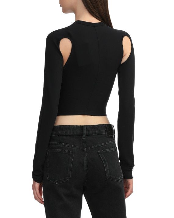 Off-White o1s22i1n0824 long-sleeved Cropped Top in Black Size M / US 6-8 / IT 42-44 - 4 Thumbnail