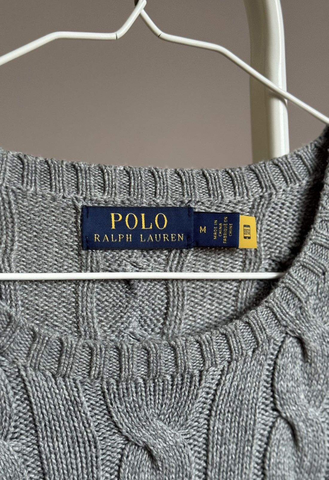 Polo Ralph Lauren Polo Ralph Lauren Cable Knit Cotton Sweater Gray M Size US M / EU 48-50 / 2 - 8 Thumbnail