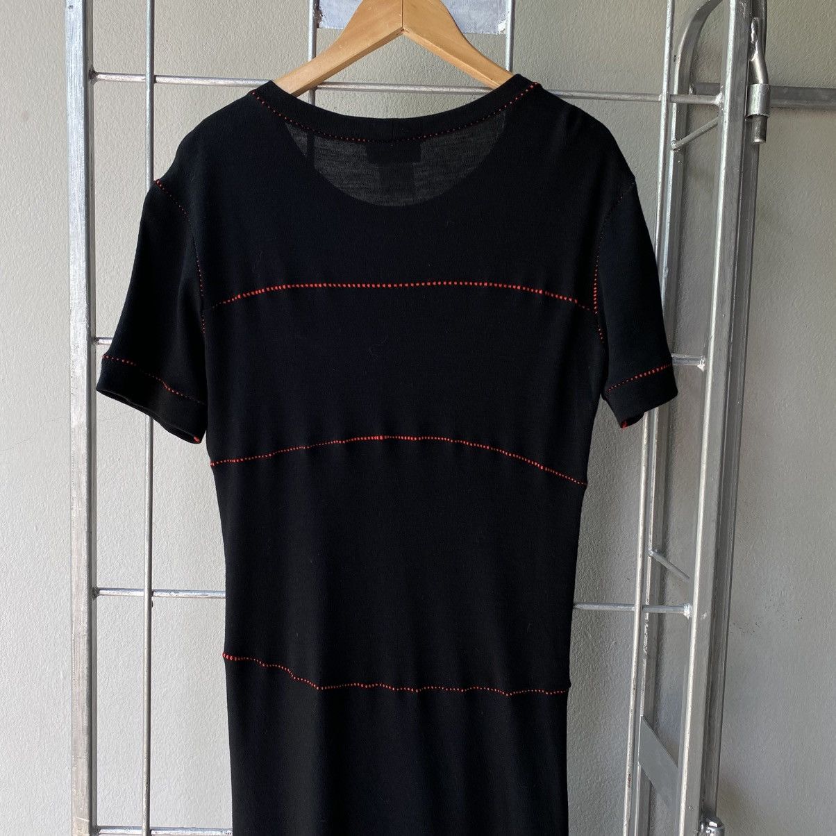 Issey Miyake ISSEY MIYAKE Black Asymmetrical Stitch Dress Size XS / US 0-2 / IT 36-38 - 24 Thumbnail