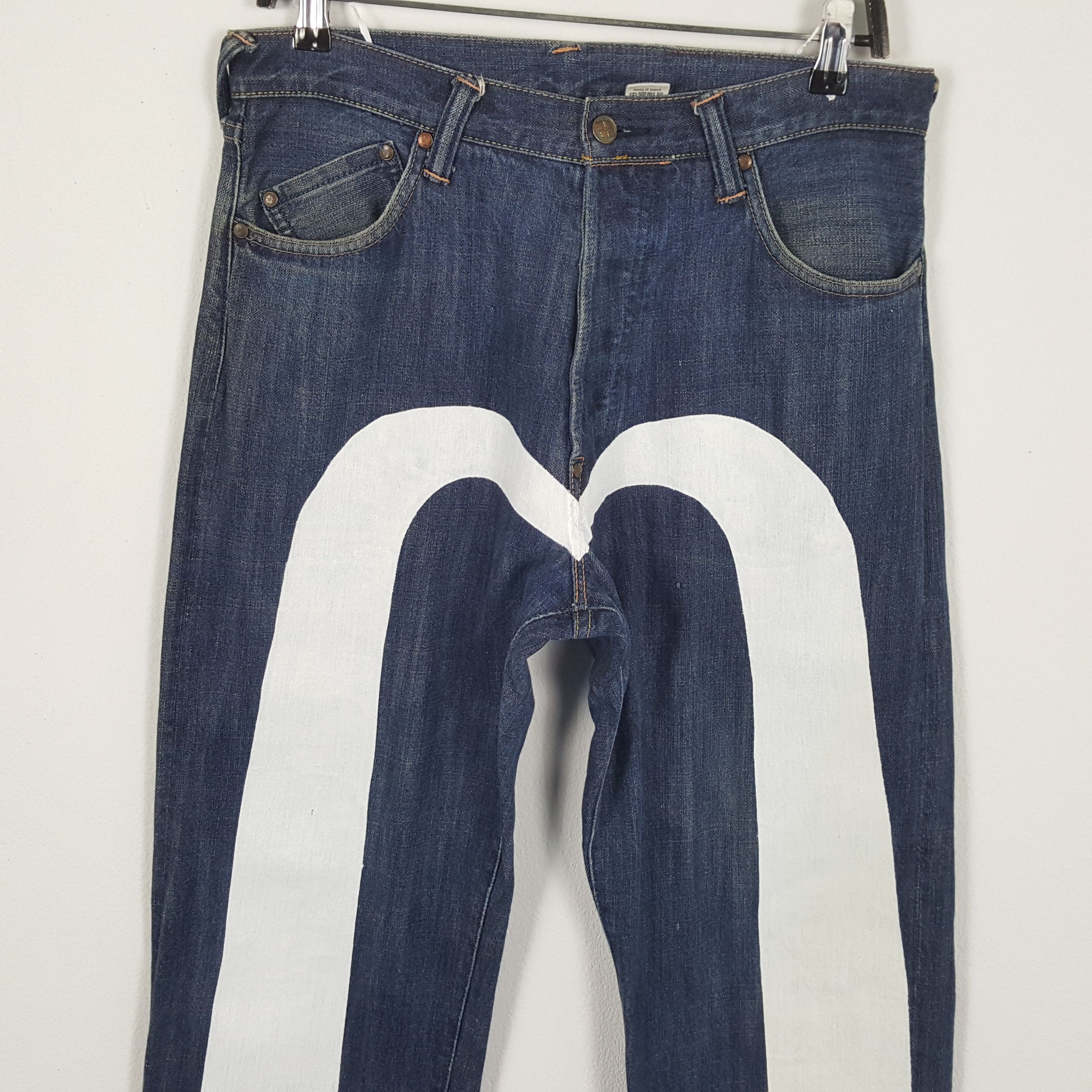 Evisu × Japanese Brand × Vintage EVISU Japanese Brand Streetwear Custom Daicock Jeans Size US 31 - 2 Thumbnail