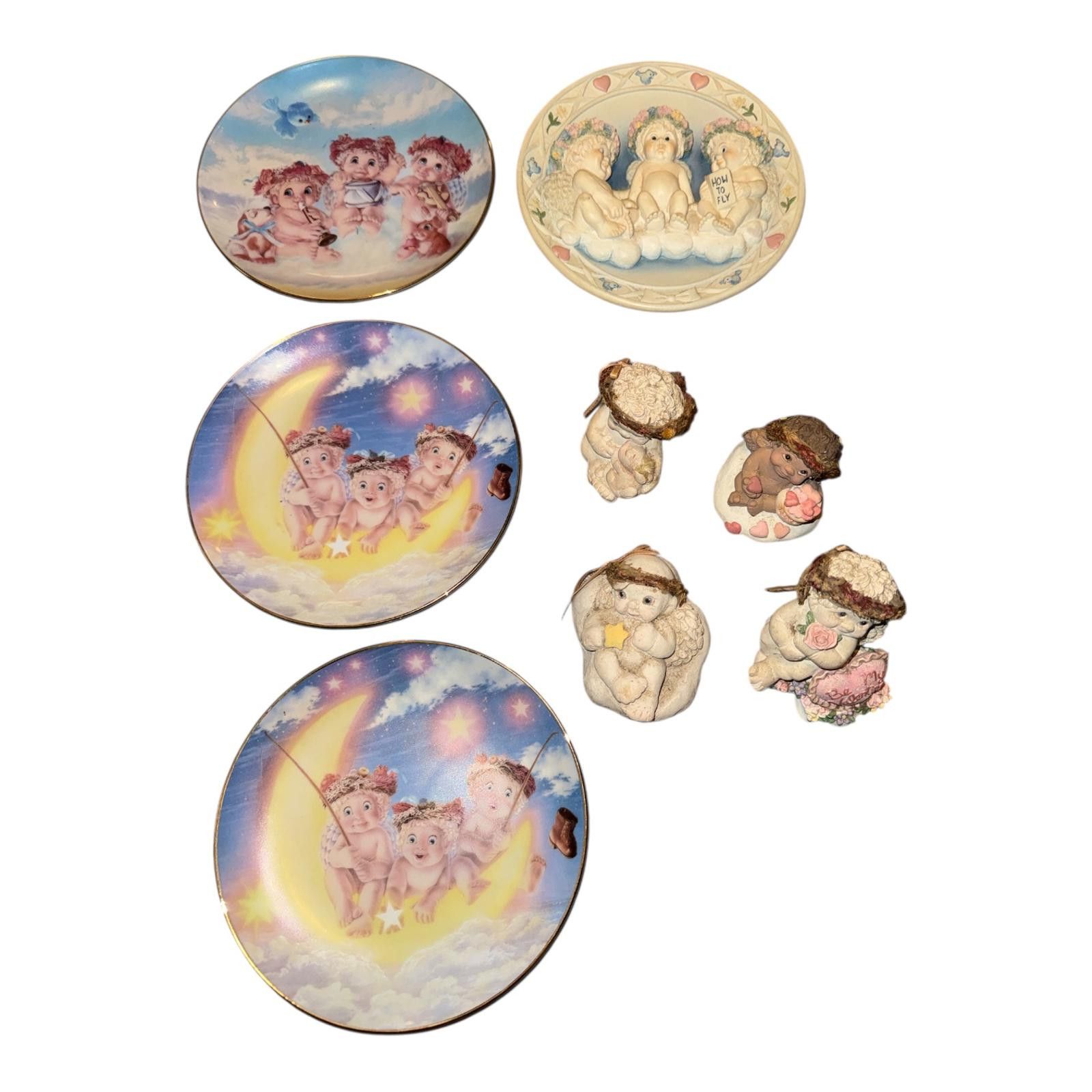 Unknown London Vintage Dreamsicles Cherub Decorative Plates + Figurines Set Size ONE SIZE - 3 Thumbnail