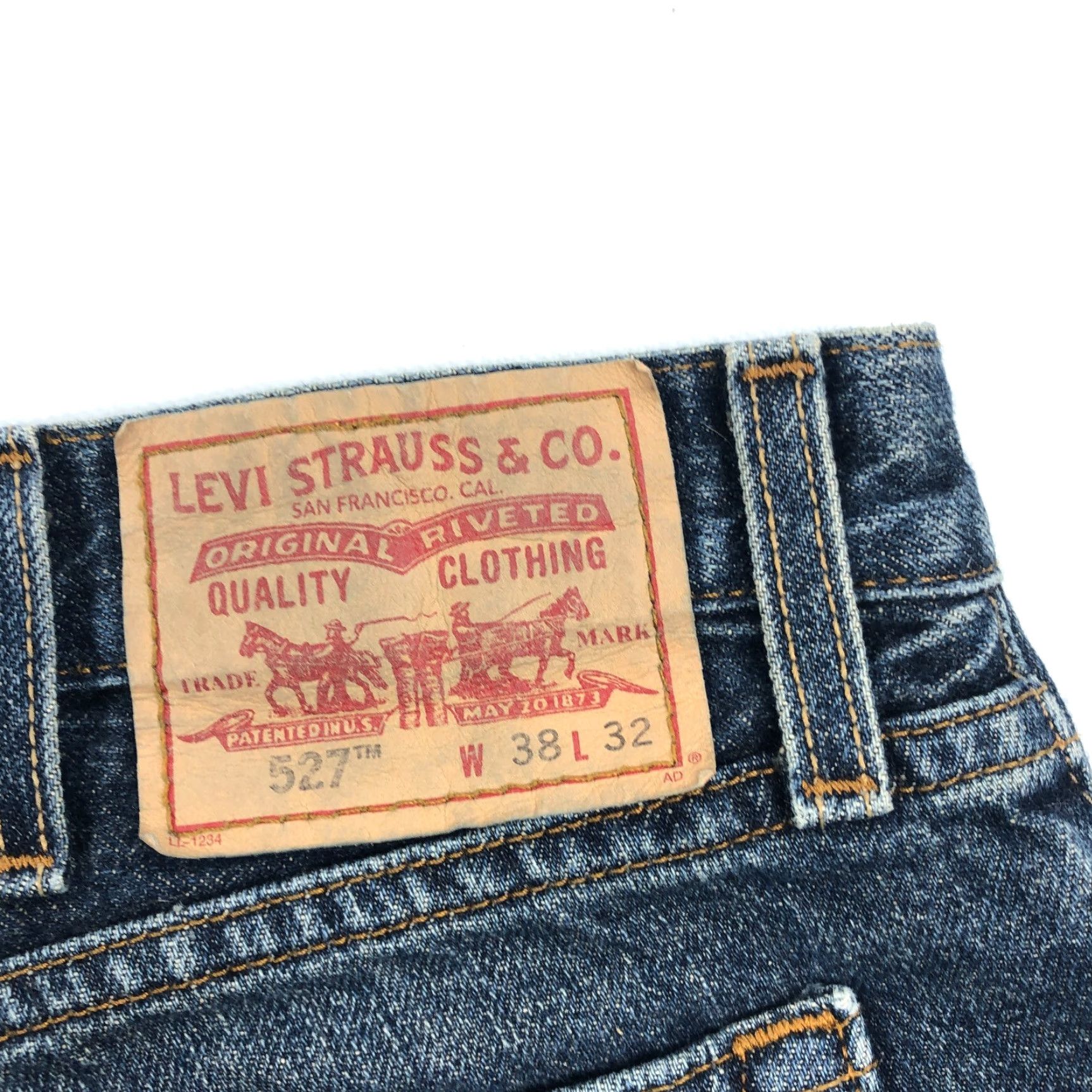 Levi's VINTAGE Levi's Jeans 527 Bootcut Denim 38x32 Blue Regular Mens Distressed Pockets 5-Pocket American Rancher Cotton Y2K Size US 38 / EU 54 - 6 Thumbnail