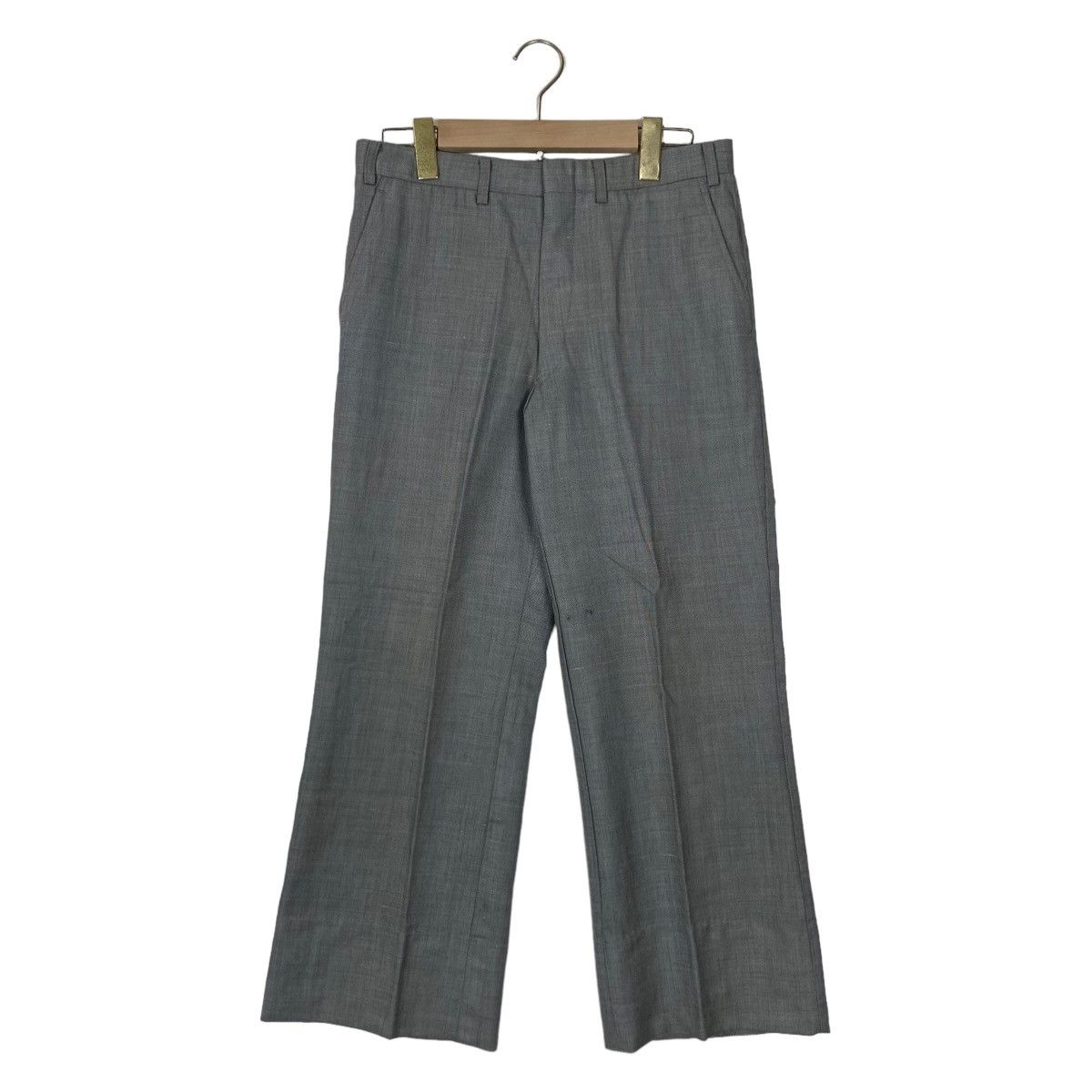 image of Vintage Burberrys Formal Wool Trousers Casual Slack Pants in Grey, Men's (Size 30)