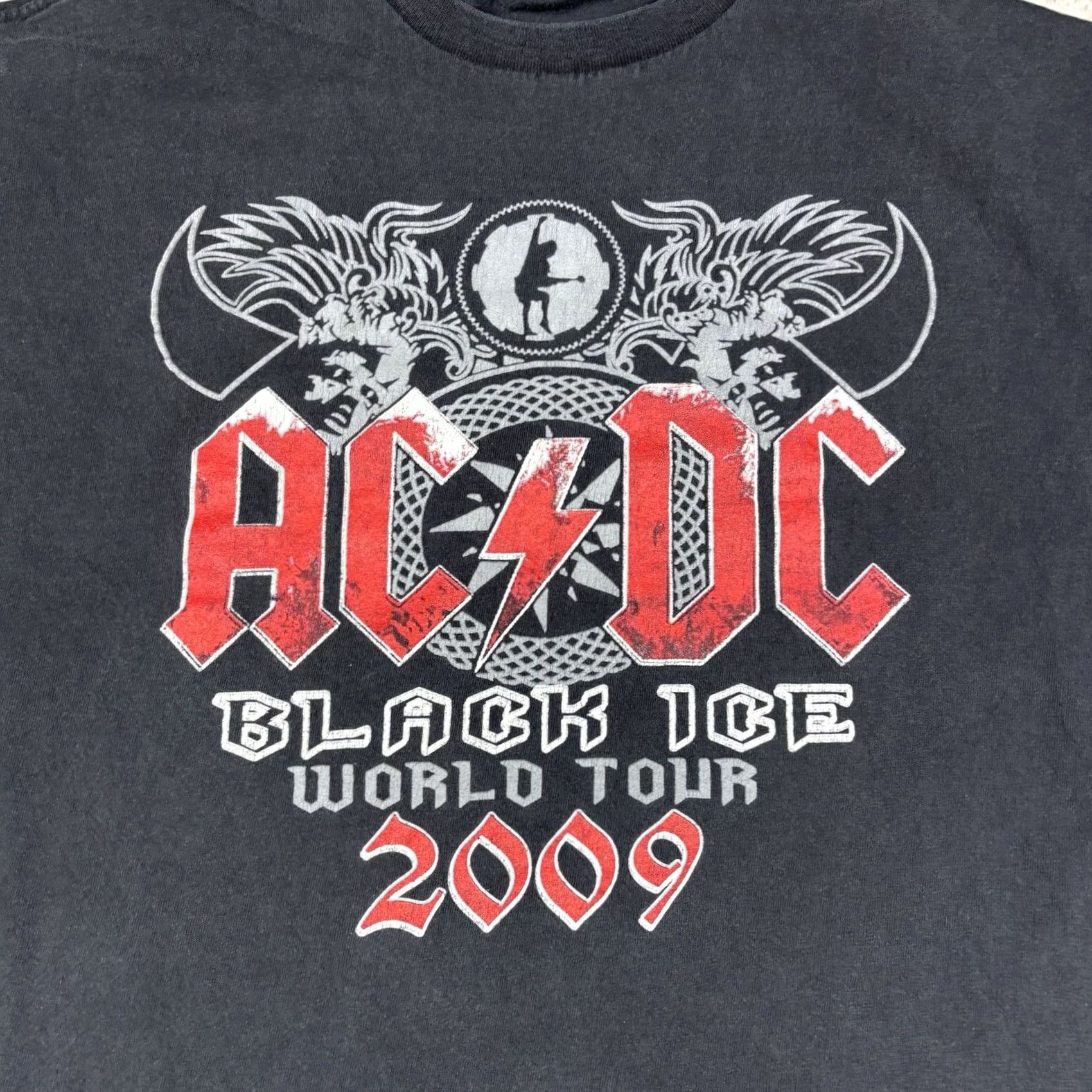 Vintage Y2K AC/DC 2009 Black Ice World Tour T Shirt L Rock N Roll Mens Size US L / EU 52-54 / 3 - 3 Thumbnail