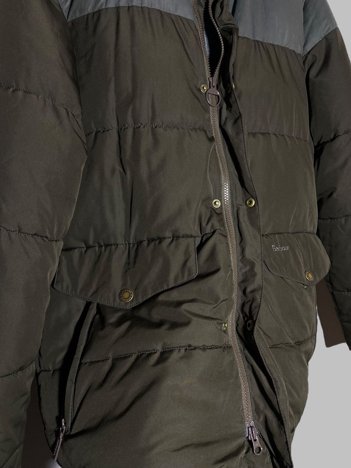 Barbour 🔥 BARBOUR CROMER PUFFER JACKET MILITARY GREEN FIBREDOWN Size US M / EU 48-50 / 2 - 16 Thumbnail
