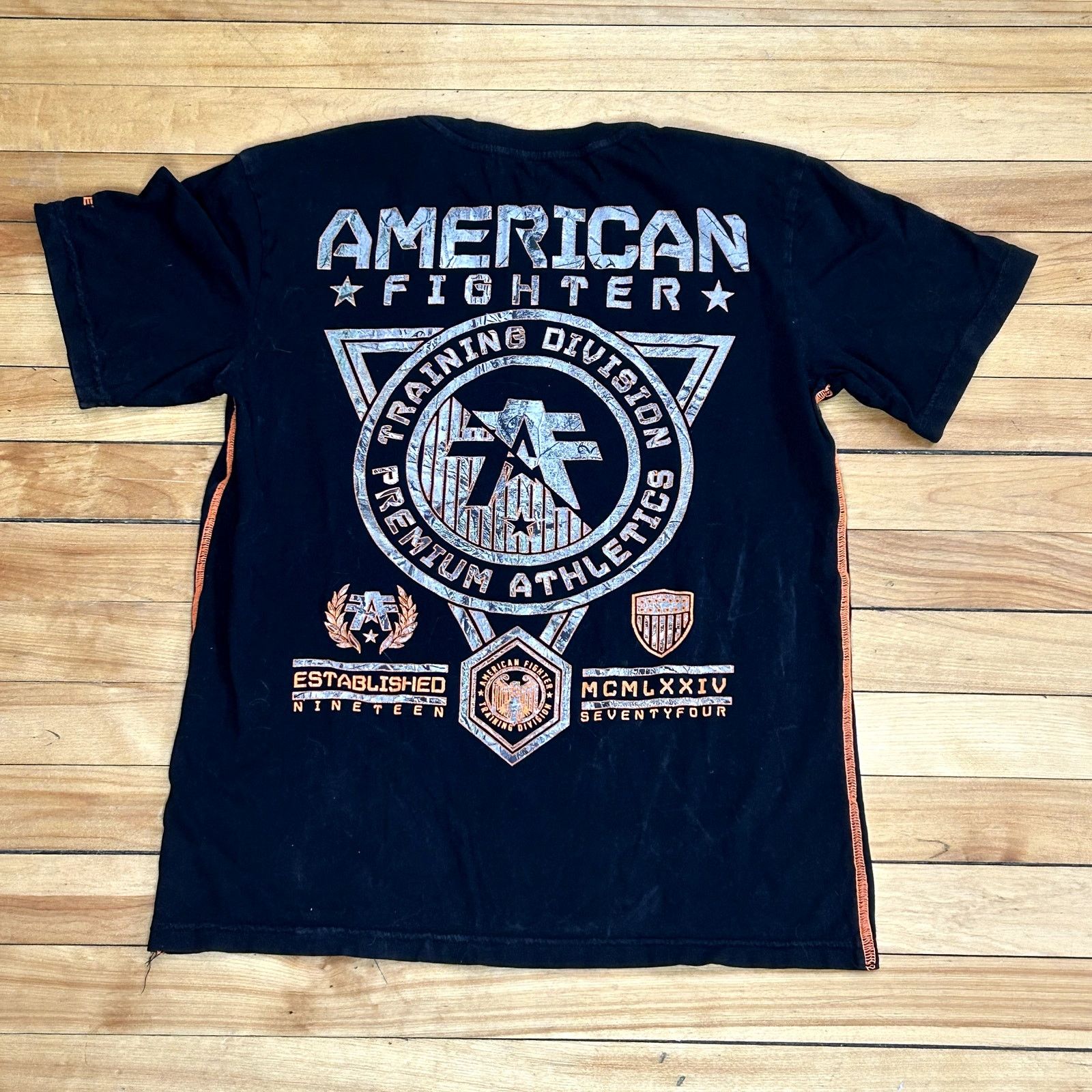 Vintage Modern American Fighter Black T-Shirt Large Size US L / EU 52-54 / 3 - 6 Thumbnail