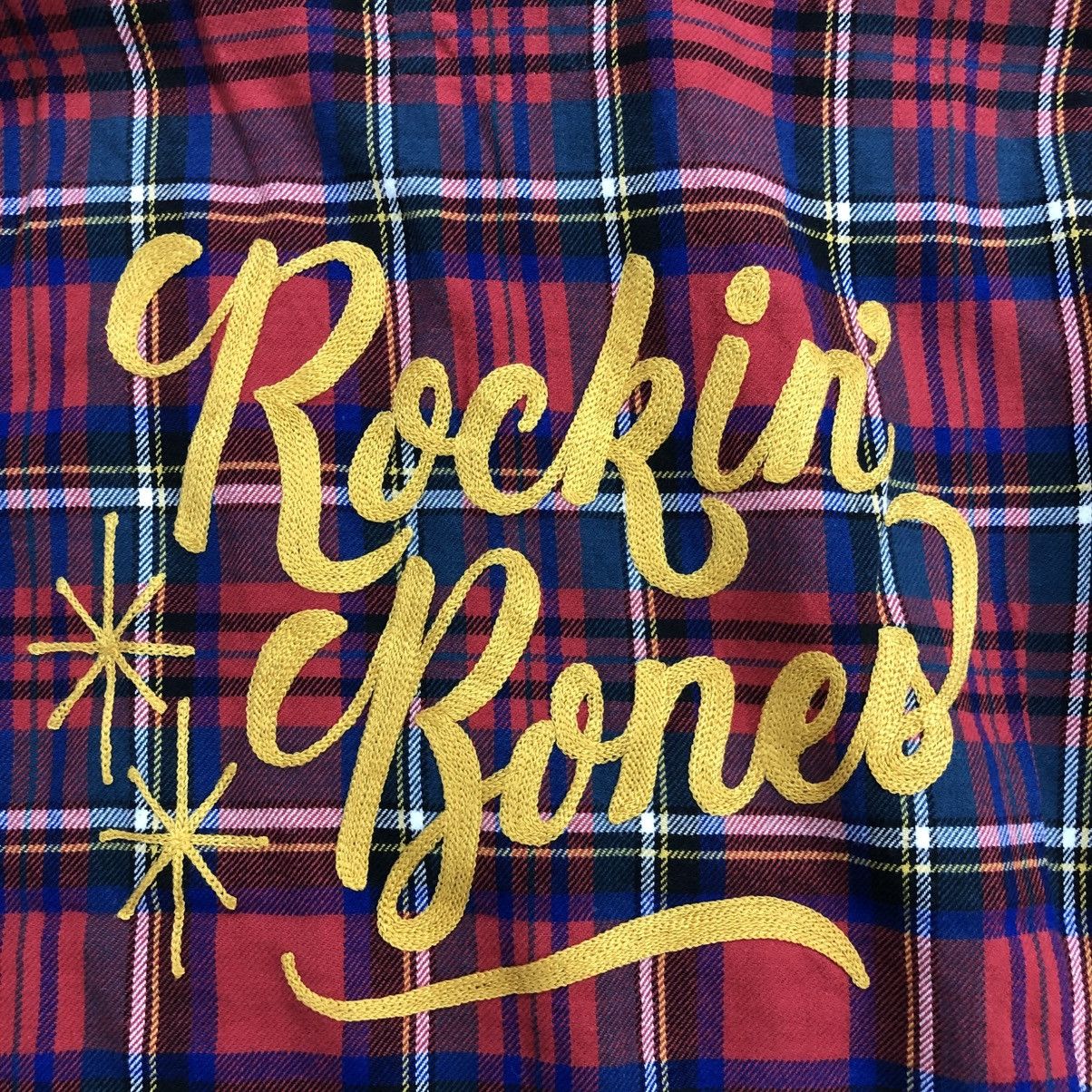 Hysteric Glamour × Japanese Brand Vintage Hysteric Glamour Rockin Bones Flannel Shirt Women Size M / US 6-8 / IT 42-44 - 3 Thumbnail