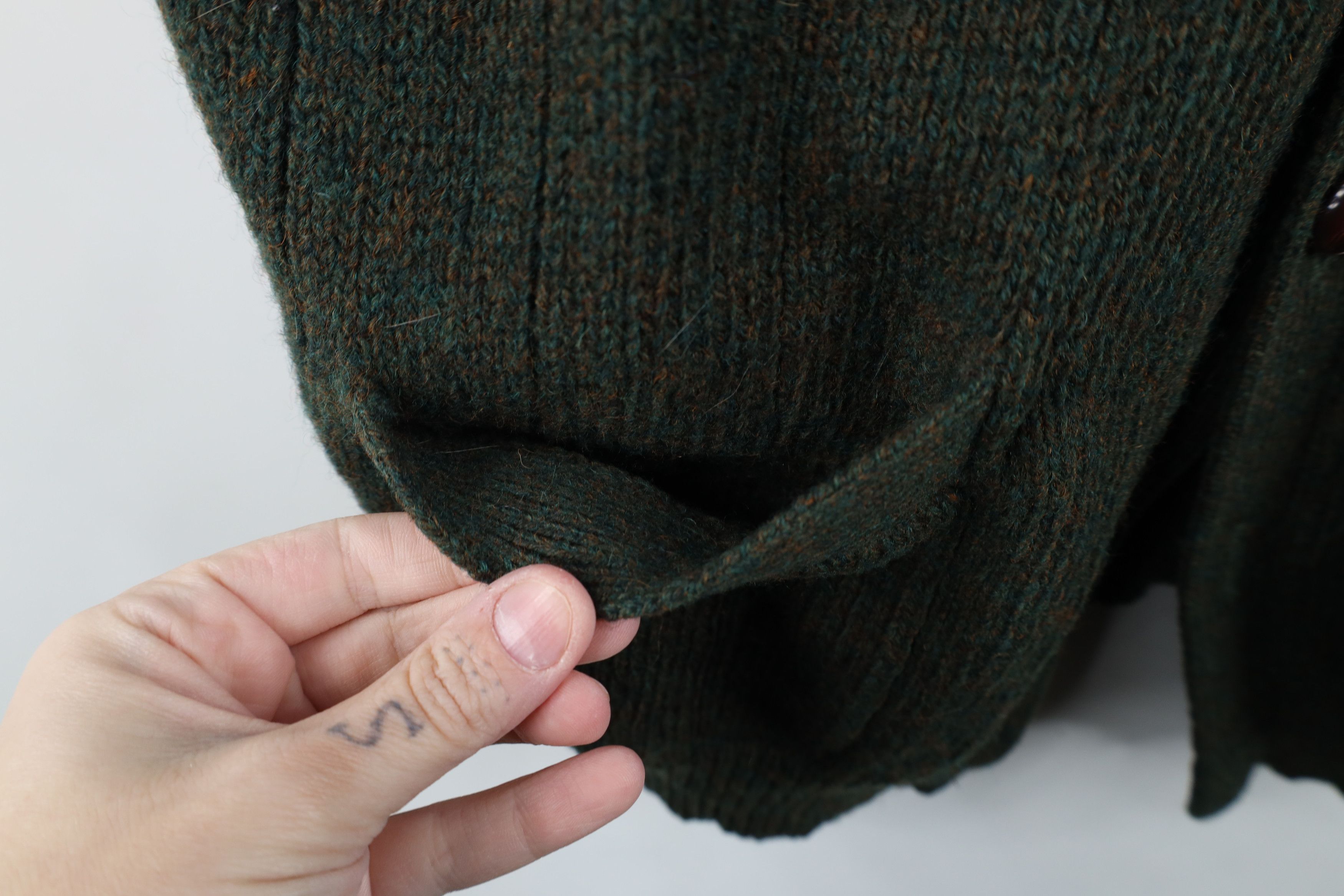 Vintage Vintage 90s Streetwear Ribbed Cardigan Sweater Vest Green Size US XL / EU 56 / 4 - 6 Thumbnail
