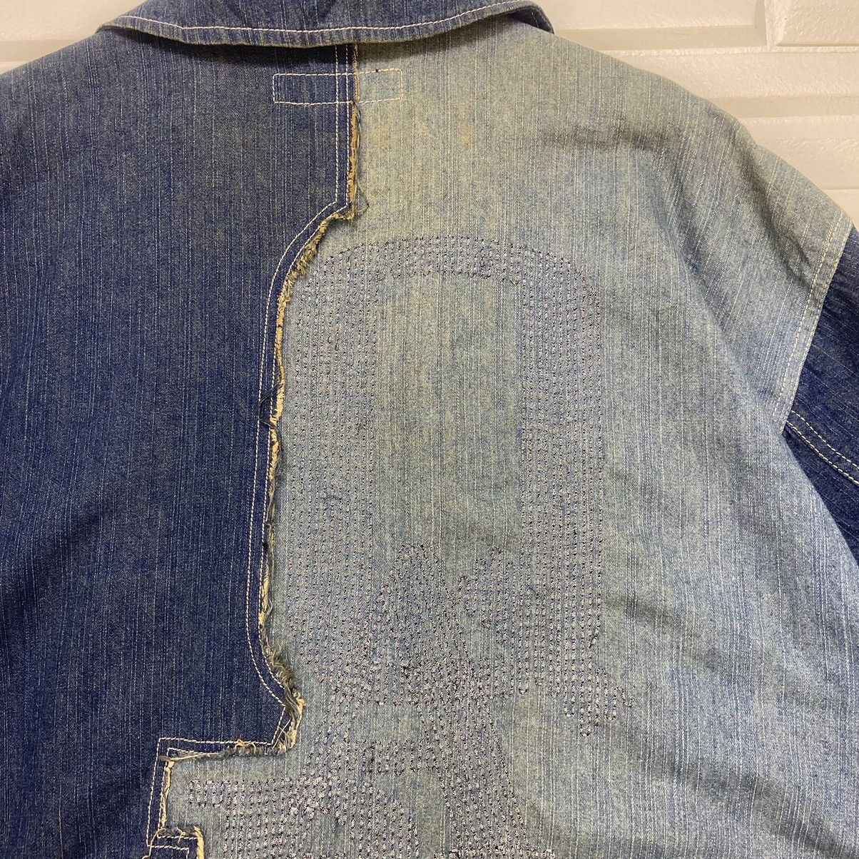Japanese Brand Japanese Brand Quadro Scream Patchwork Denim Jacket Size US L / EU 52-54 / 3 - 11 Thumbnail