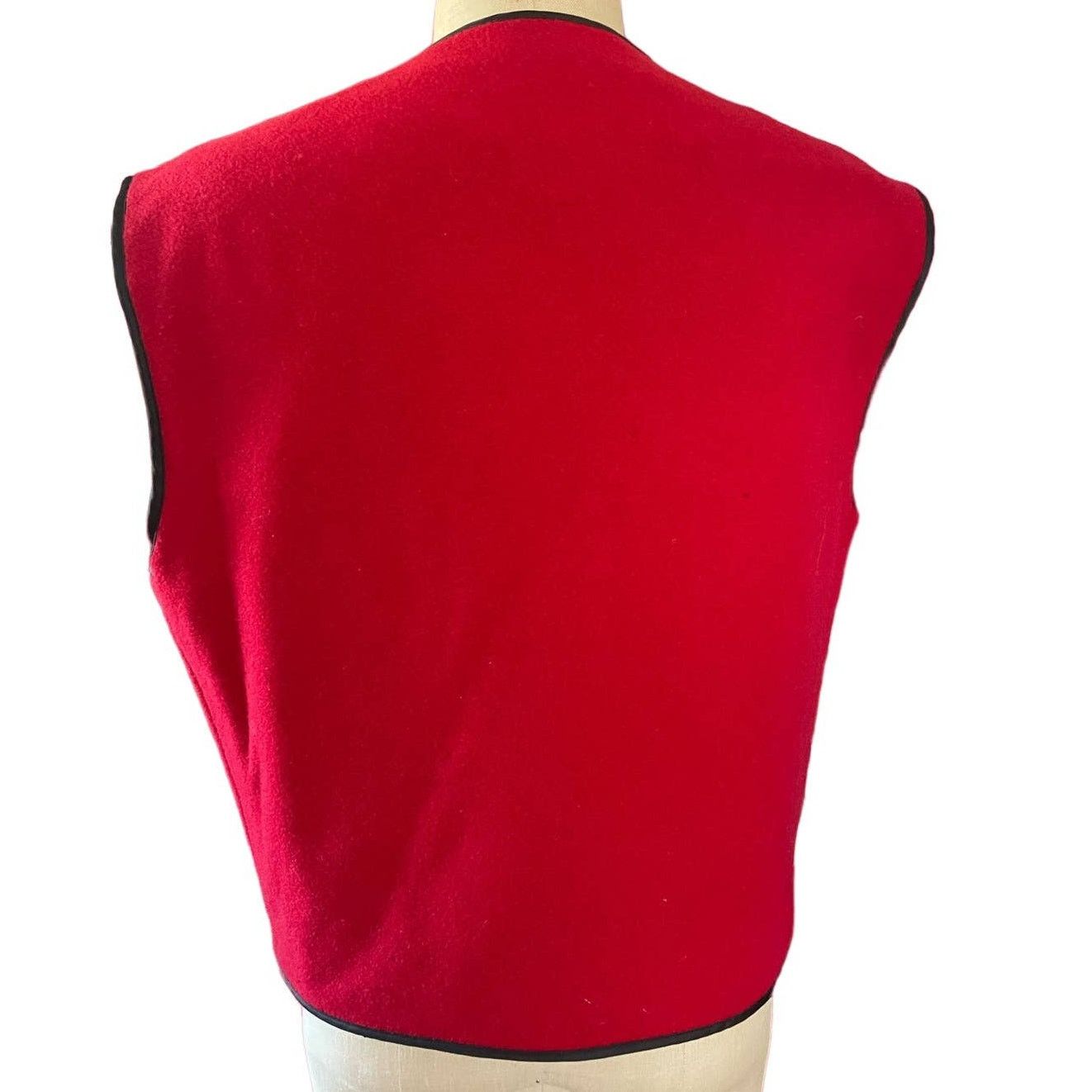 Gap Vintage Y2K Gap Red Wool Quilted Vest Size Medium Size US M / EU 48-50 / 2 - 3 Thumbnail