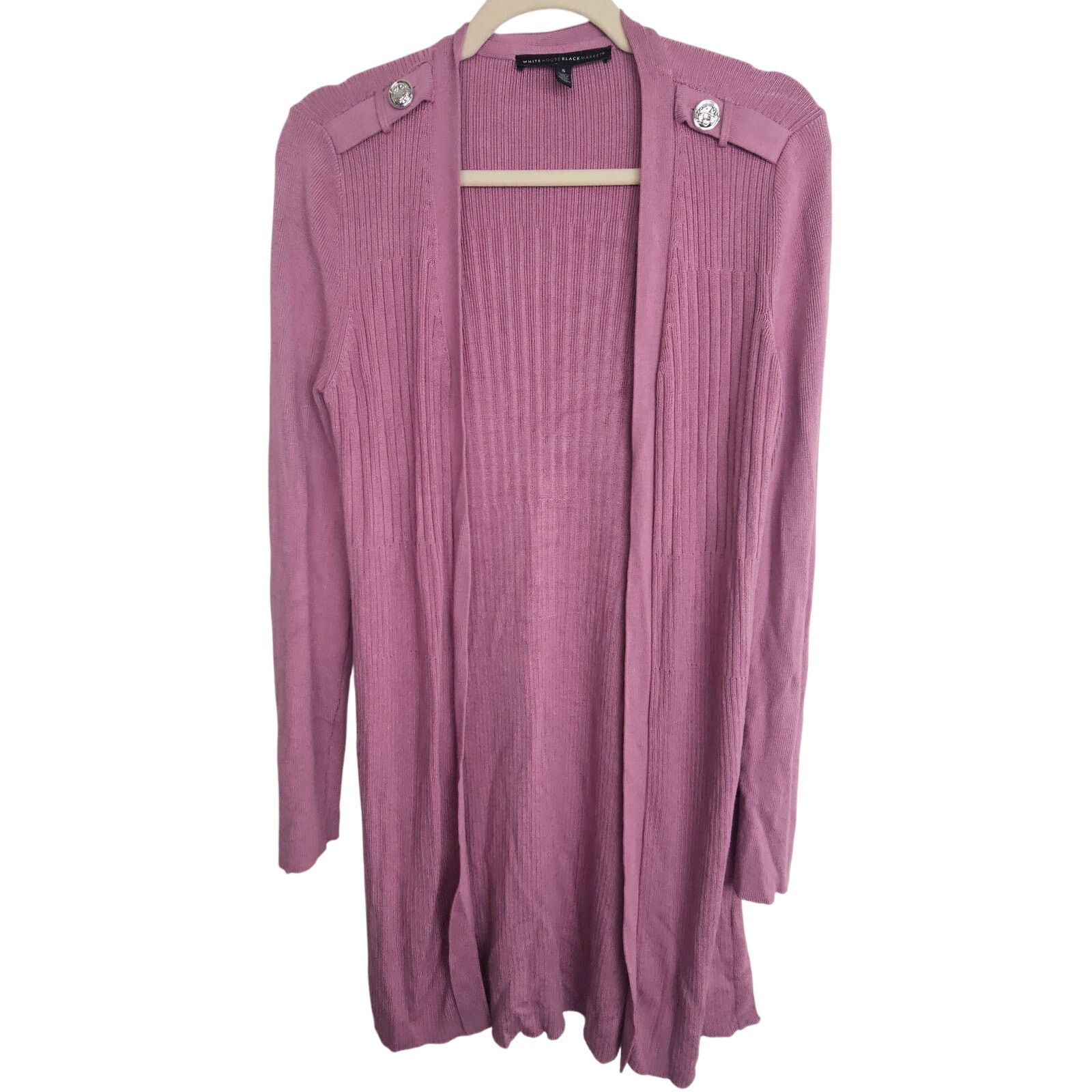 White House Black Market White House Black Market Ribbed Cardigan Sweater Size S Open Size S / US 4 / IT 40 - 1 Thumbnail