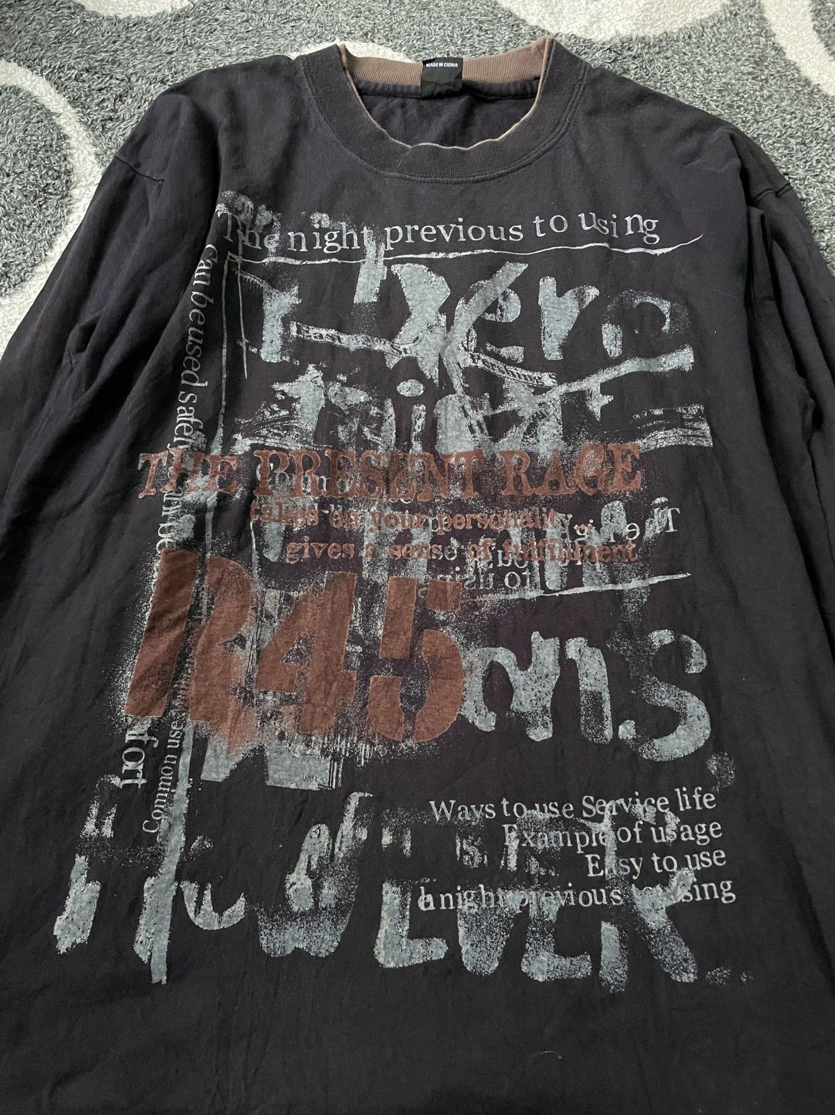 If Six Was Nine × Japanese Brand × Le Grande Bleu (L.G.B.) COLLINS JAPANESE POEM LONG SLEEVE Size US XL / EU 56 / 4 - 2 Thumbnail