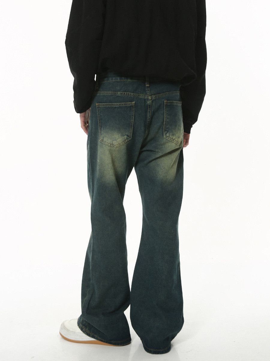 Japanese Brand Retro loose straight leg micro flared jeans Size US 32 / EU 48 - 5 Thumbnail