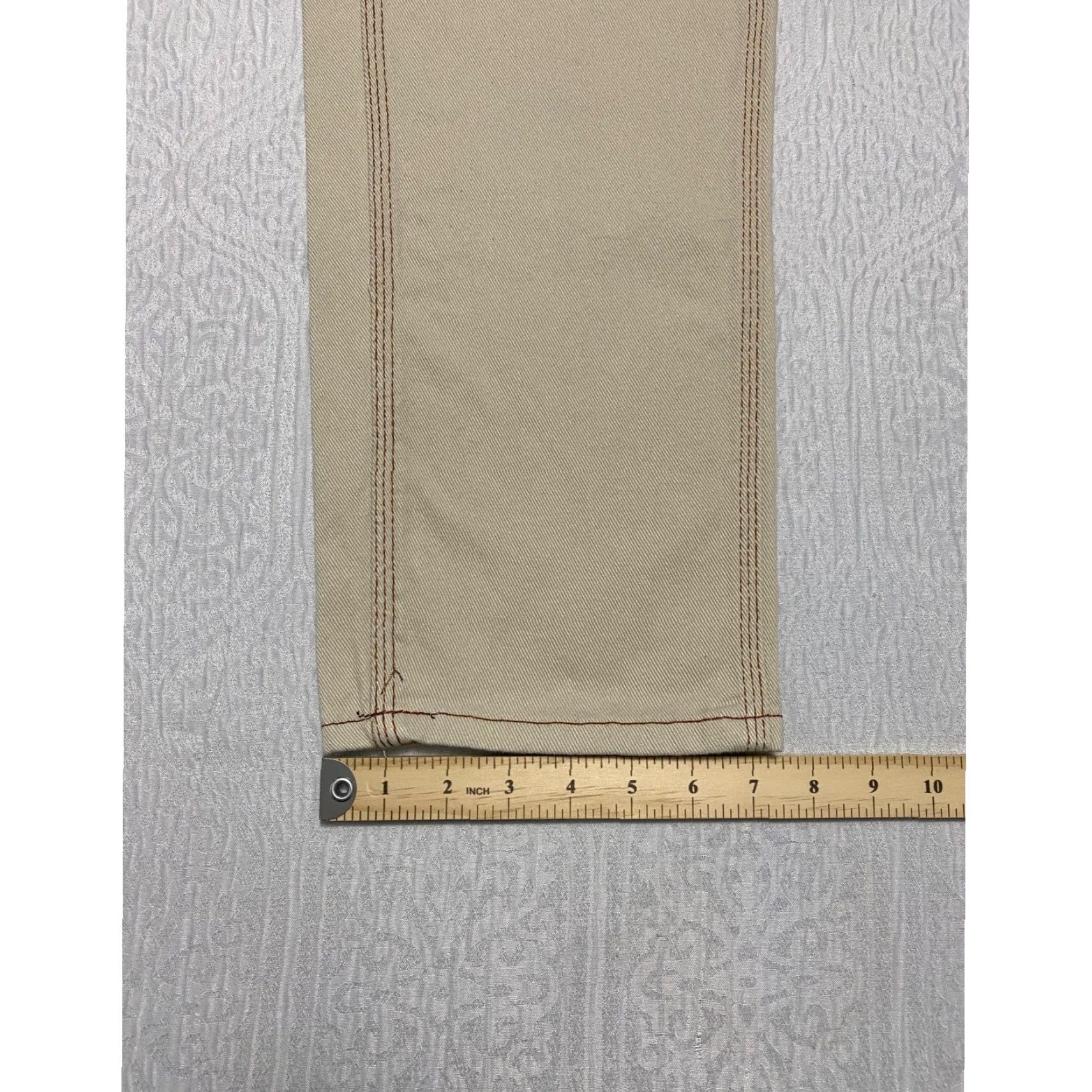 Vintage Simple Society Jeans Women's Carpenter Beige High Rise Relaxed Straight 9 Jeans Women Summer Fall Spring Winter 5-Pocket Cargo Pocket Mens? Size 30" / US 8 / IT 44 - 8 Thumbnail