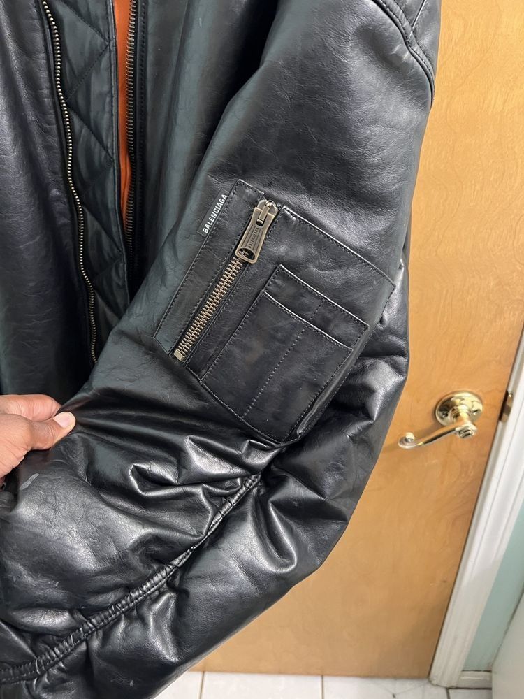 Balenciaga bullskin leather bomber jacket Size US S / EU 44-46 / 1 - 4 Thumbnail