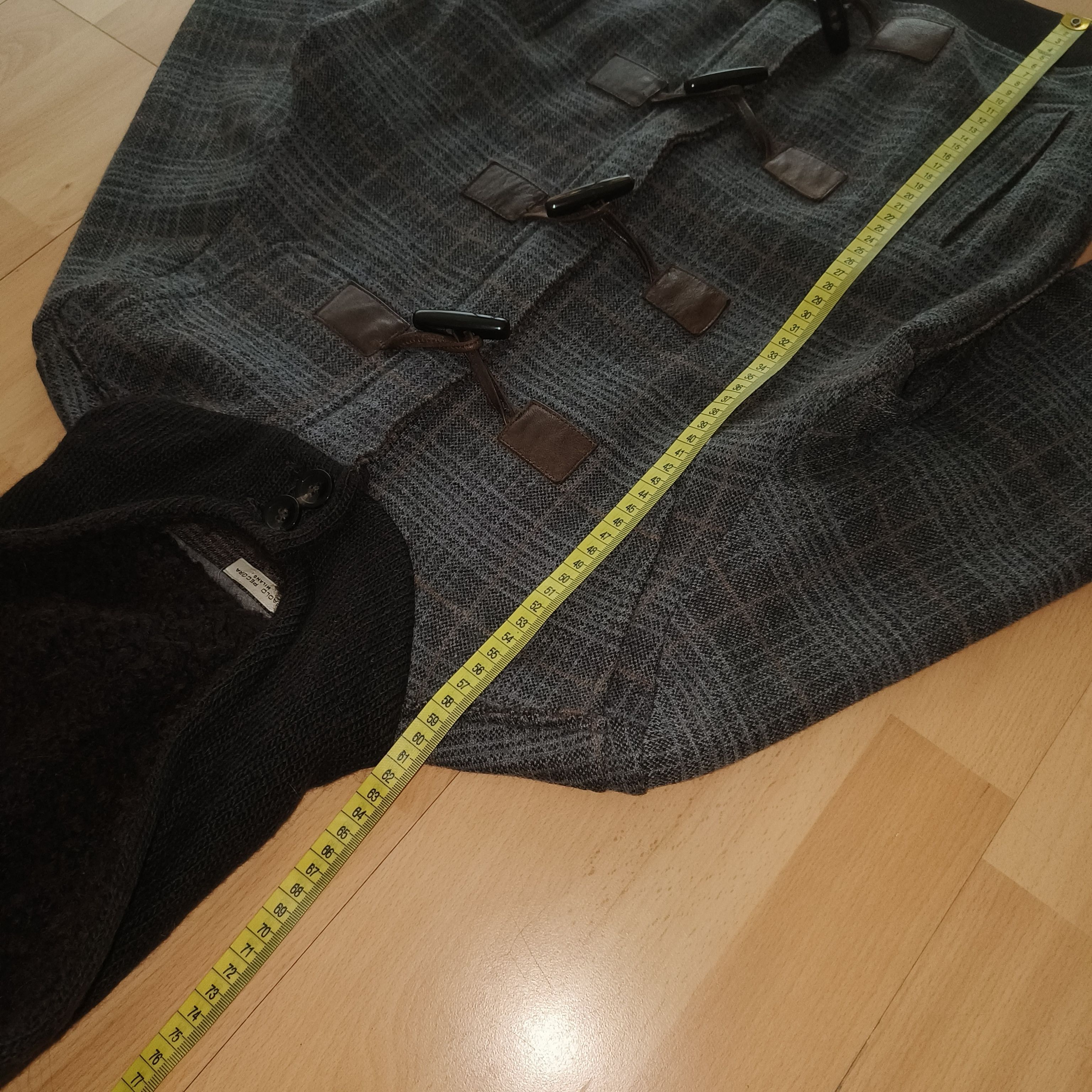 Paolo Pecora Paolo Pecora Checked Virgin Wool Alpaca Duffle Coat Size US S / EU 44-46 / 1 - 8 Thumbnail